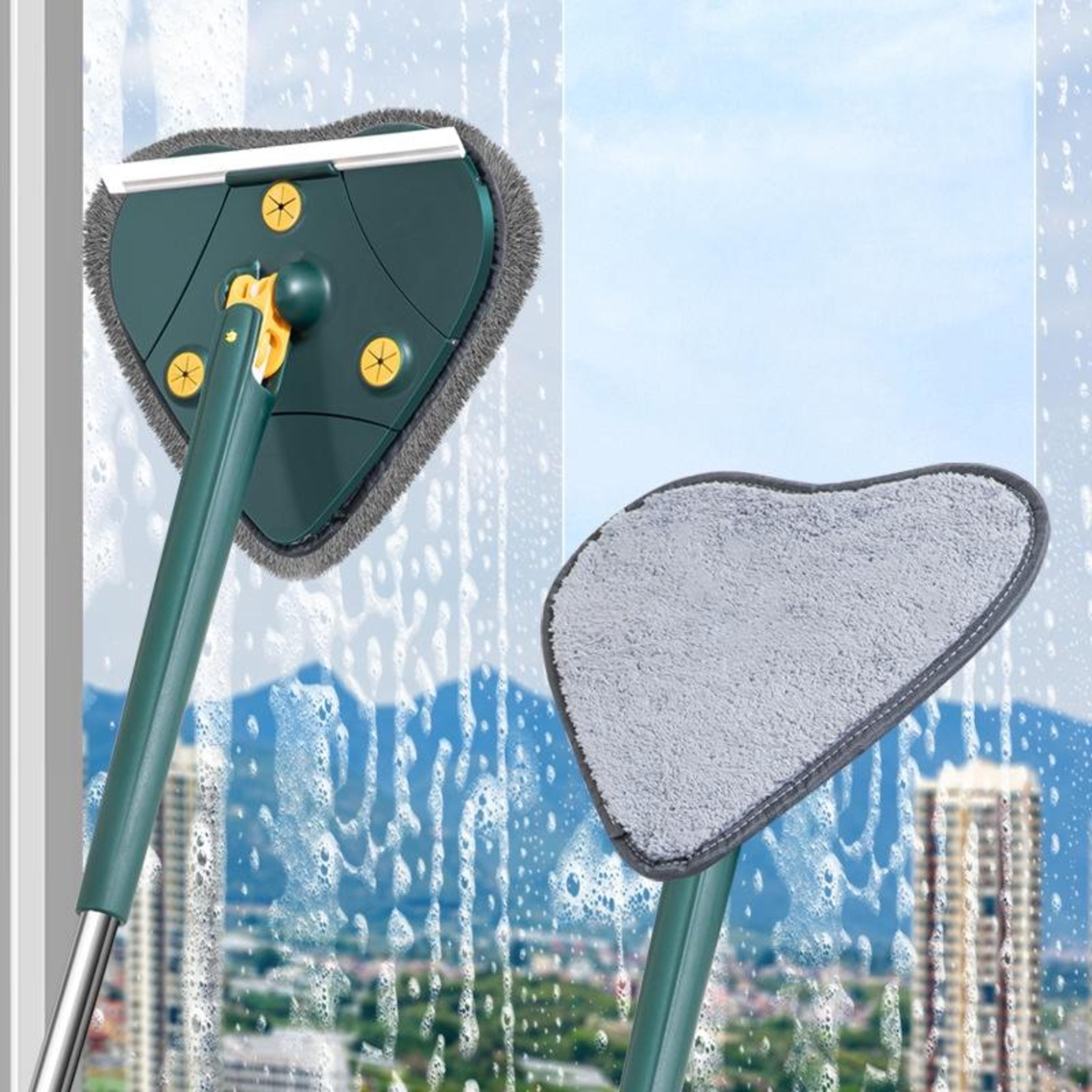 360 Rotating Triangle Mop With Self Wringing System And Telescopic Handle For Wet And Dry Floor Cle 9