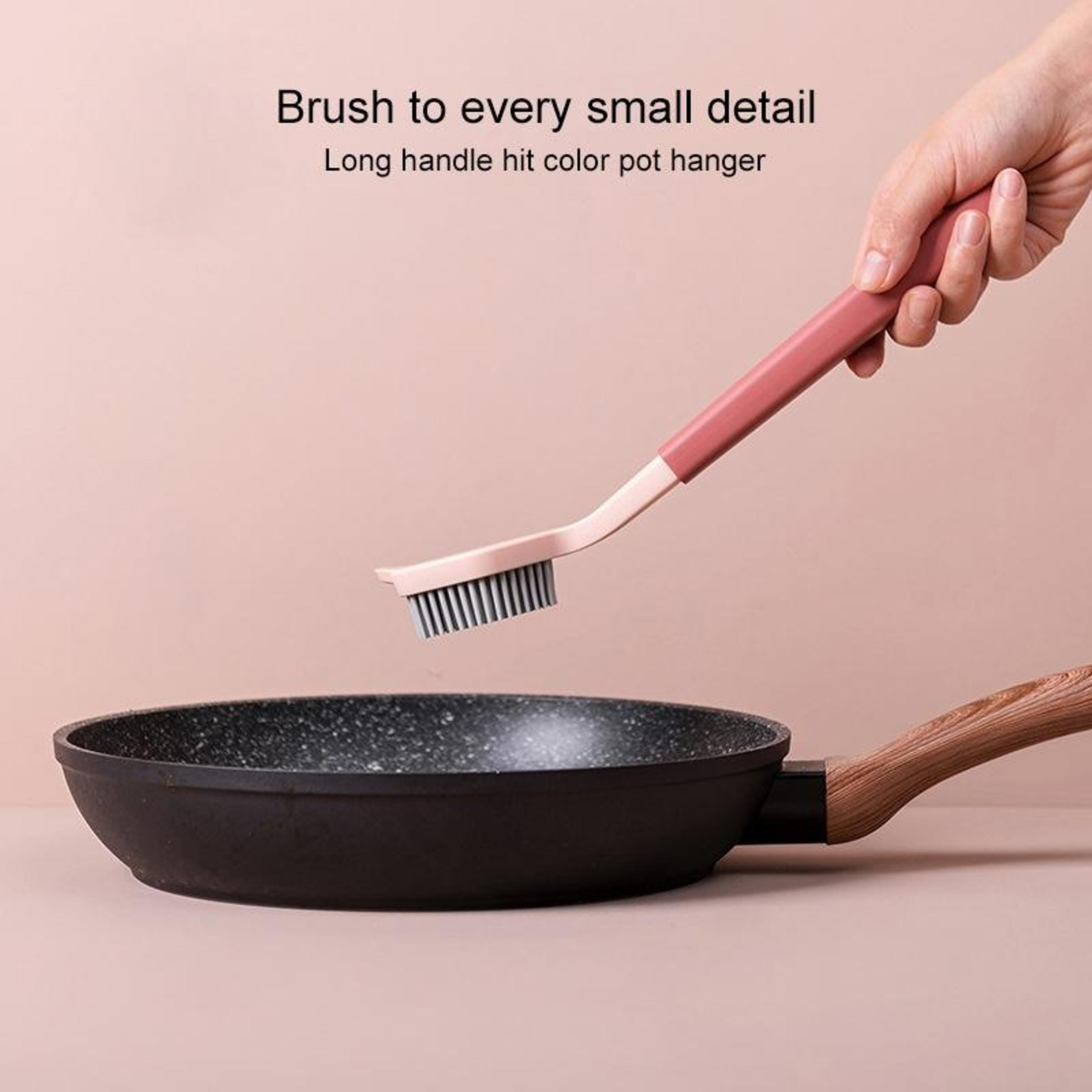 Long Handle Kitchen Cleaning Brush For Pots Bowls And Dishes With Soft Bristles 4