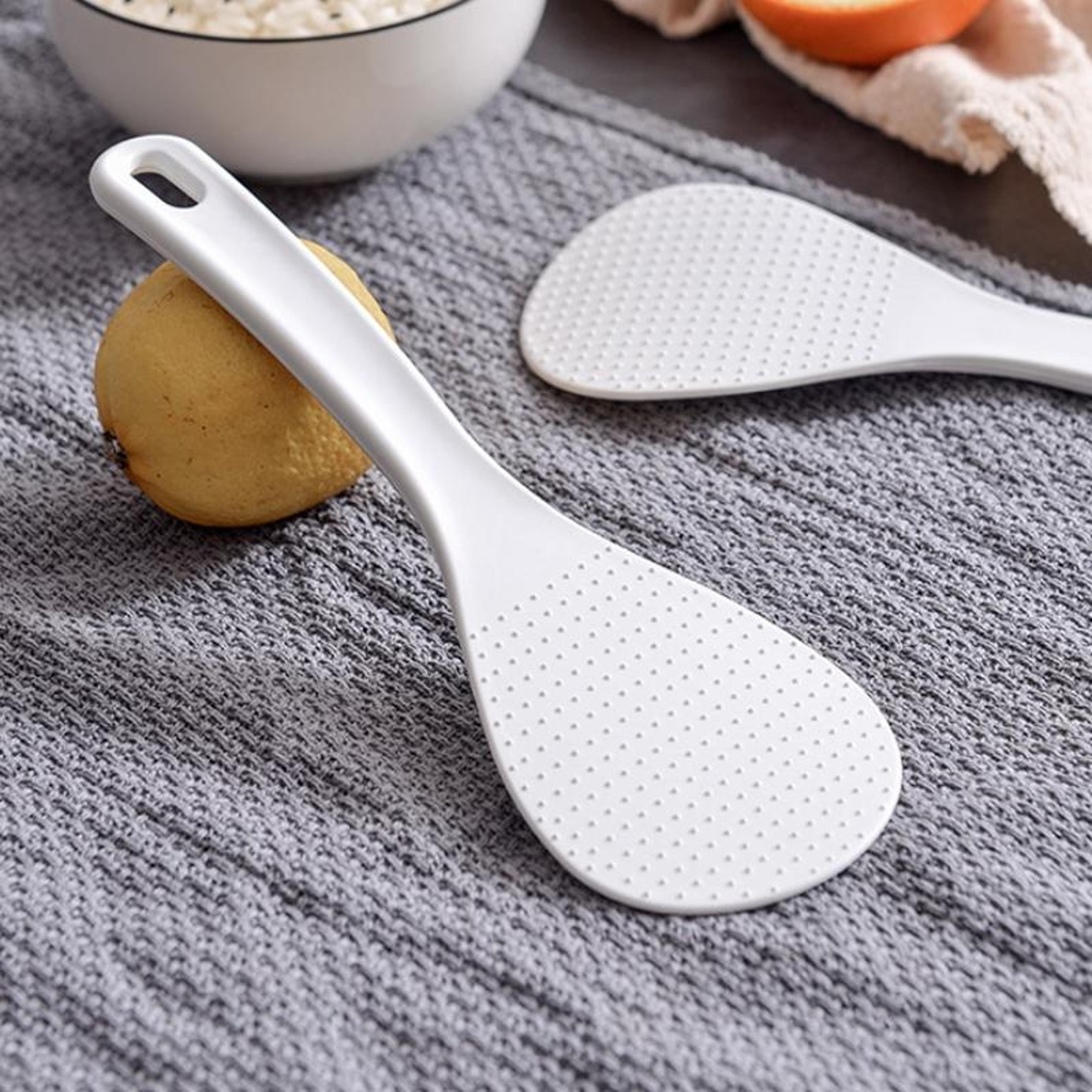 Non Stick Rice Paddle Kitchen Rice Scoop For Rice Cookers With Drain Bar And Hanging Handle 0