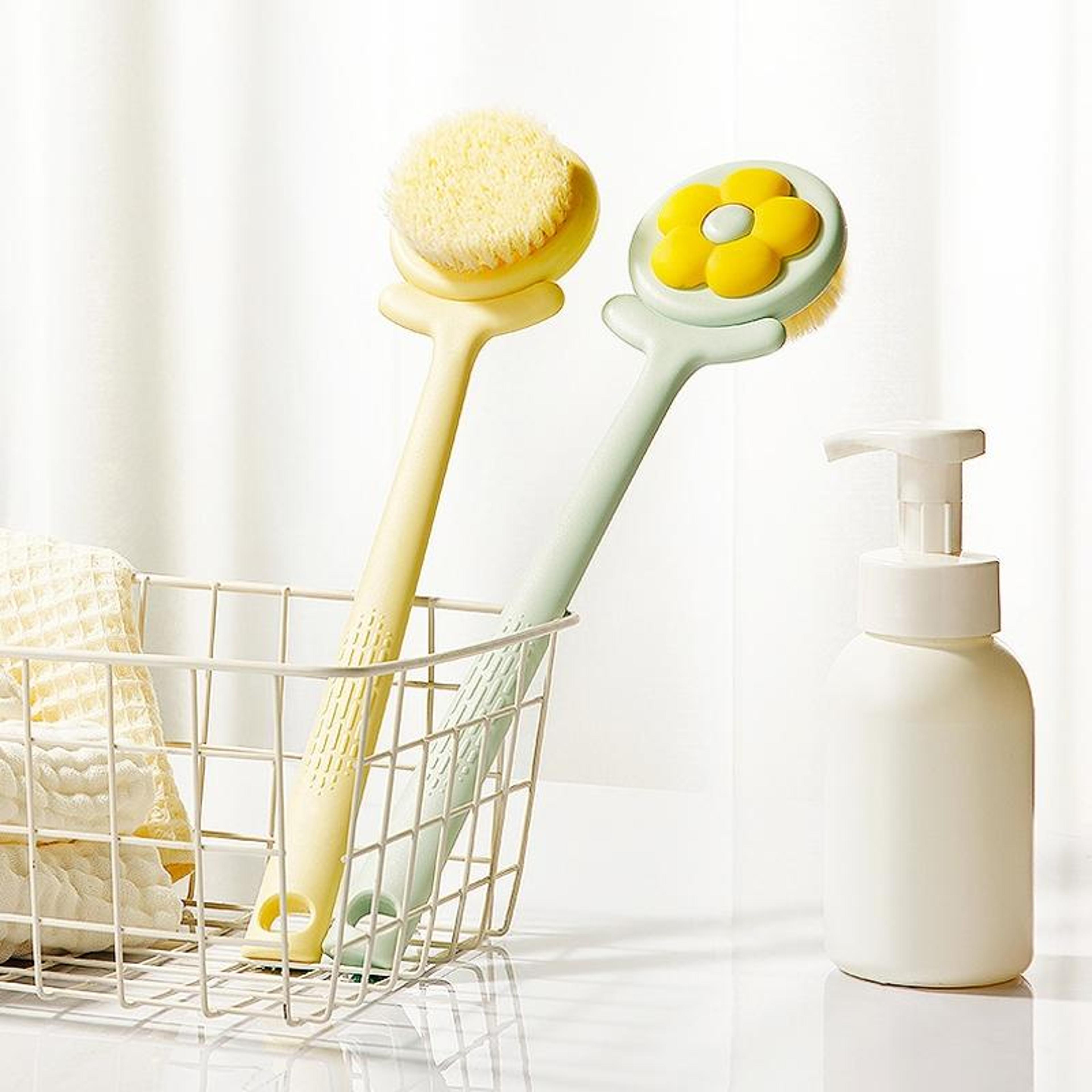 Soft Bristle Long Handle Shower Brush For Deep Body Cleansing 0