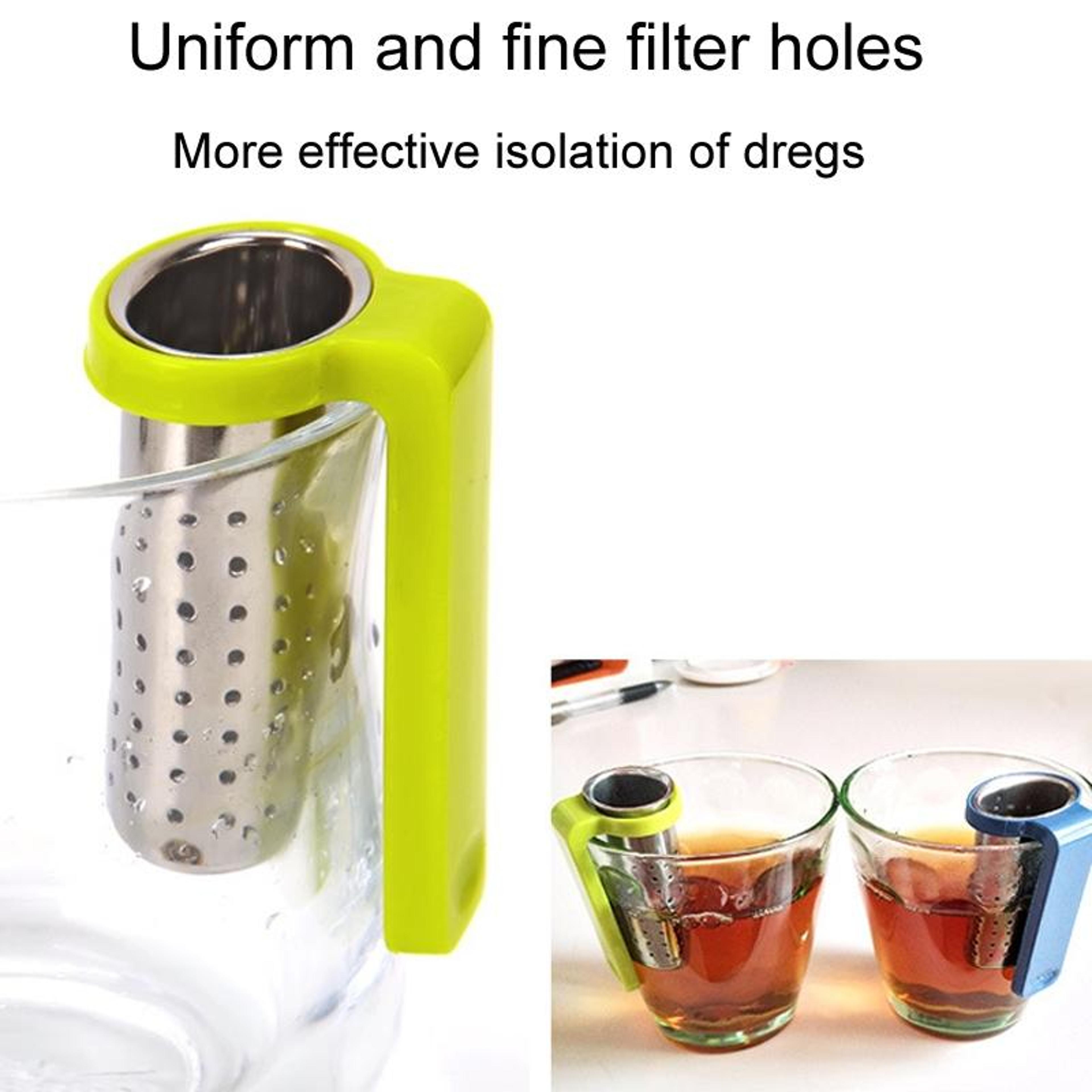 Portable Tea Strainer Stainless Steel Tea Infuser With Drip Rest For Loose Leaf Tea 1
