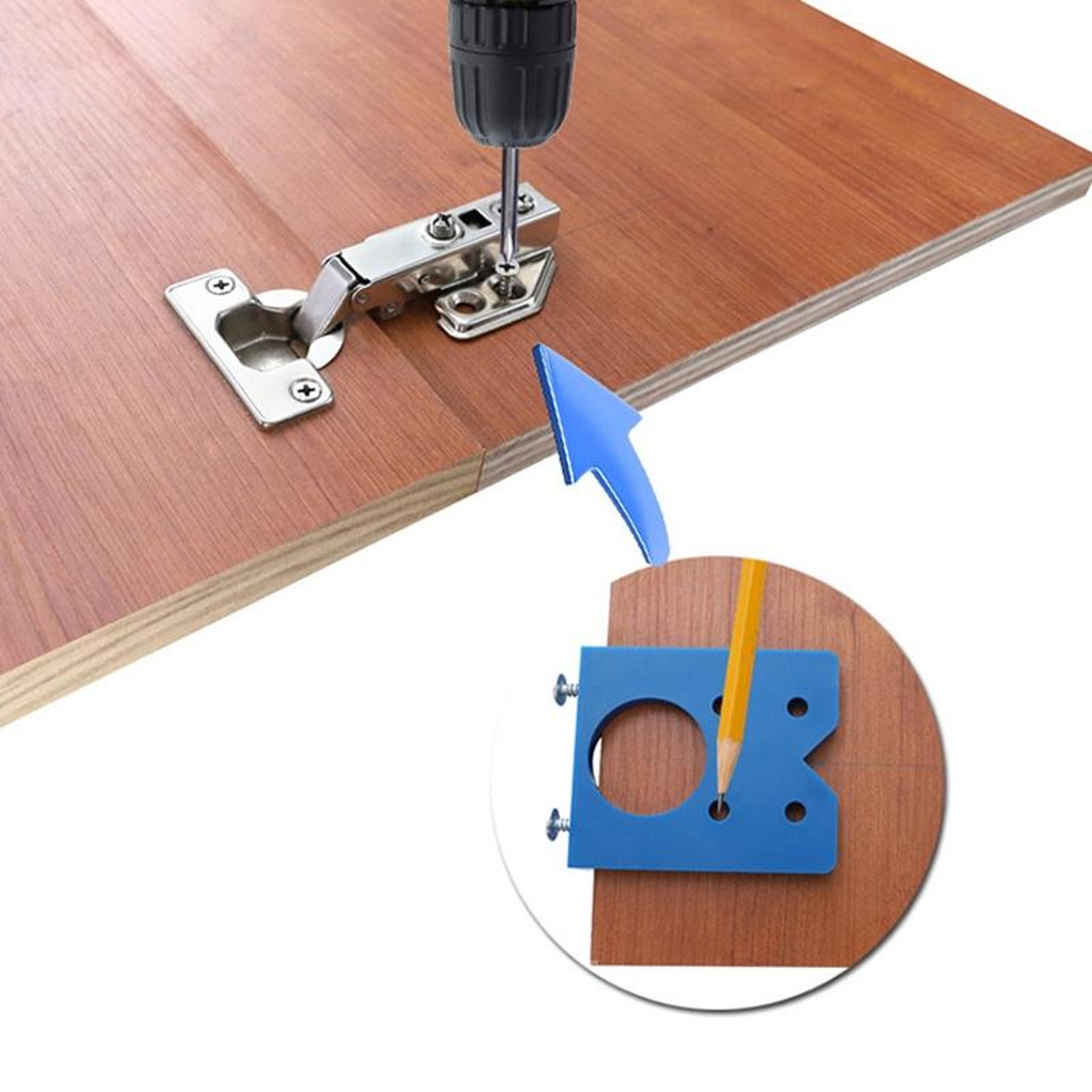 35mm Hinge Jig Cabinet Hinge Drilling Template Woodworking Hinge Installation Tool 7