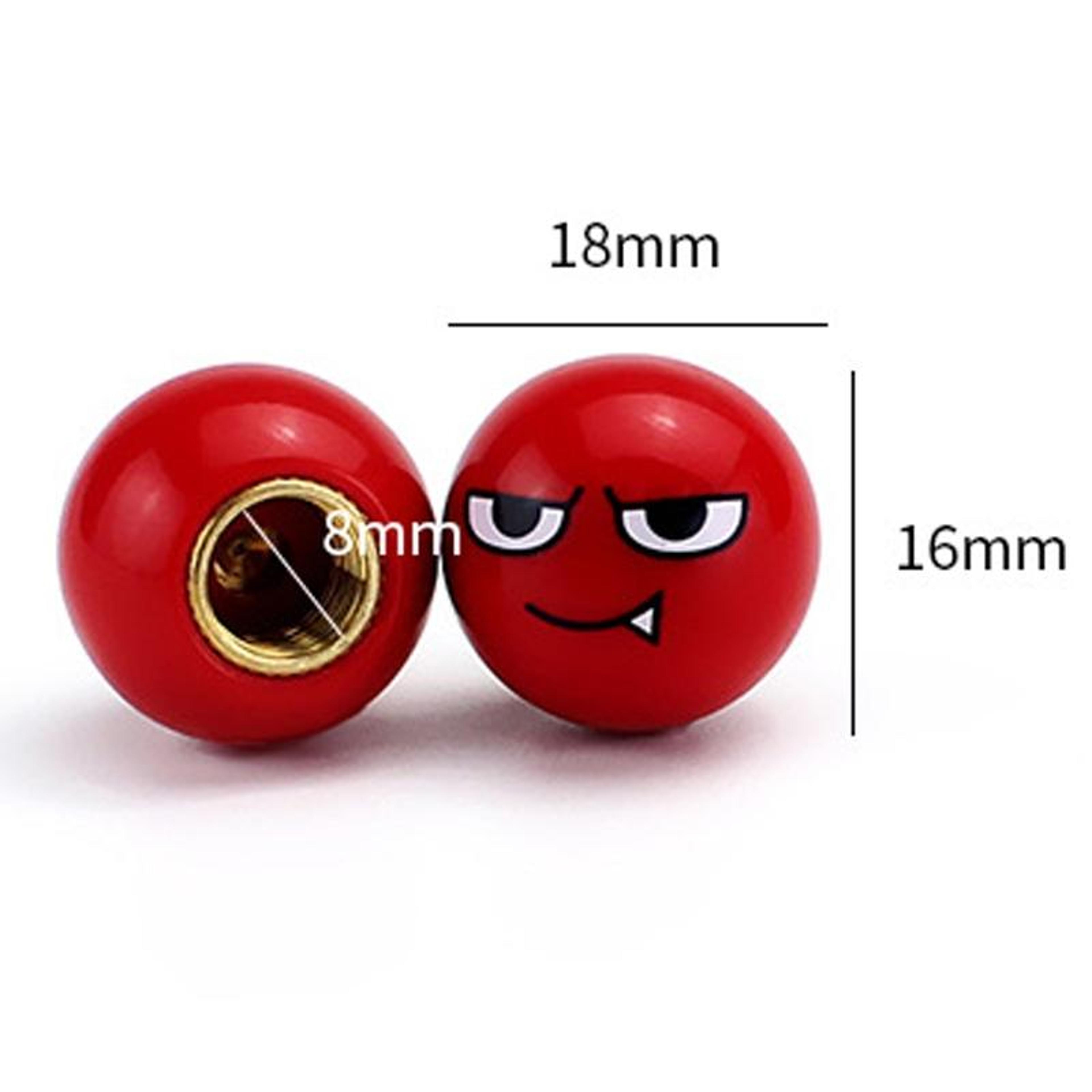 Universal Tire Valve Caps Devil Ball ABS Car Valve Stem Covers 4 PCS 1