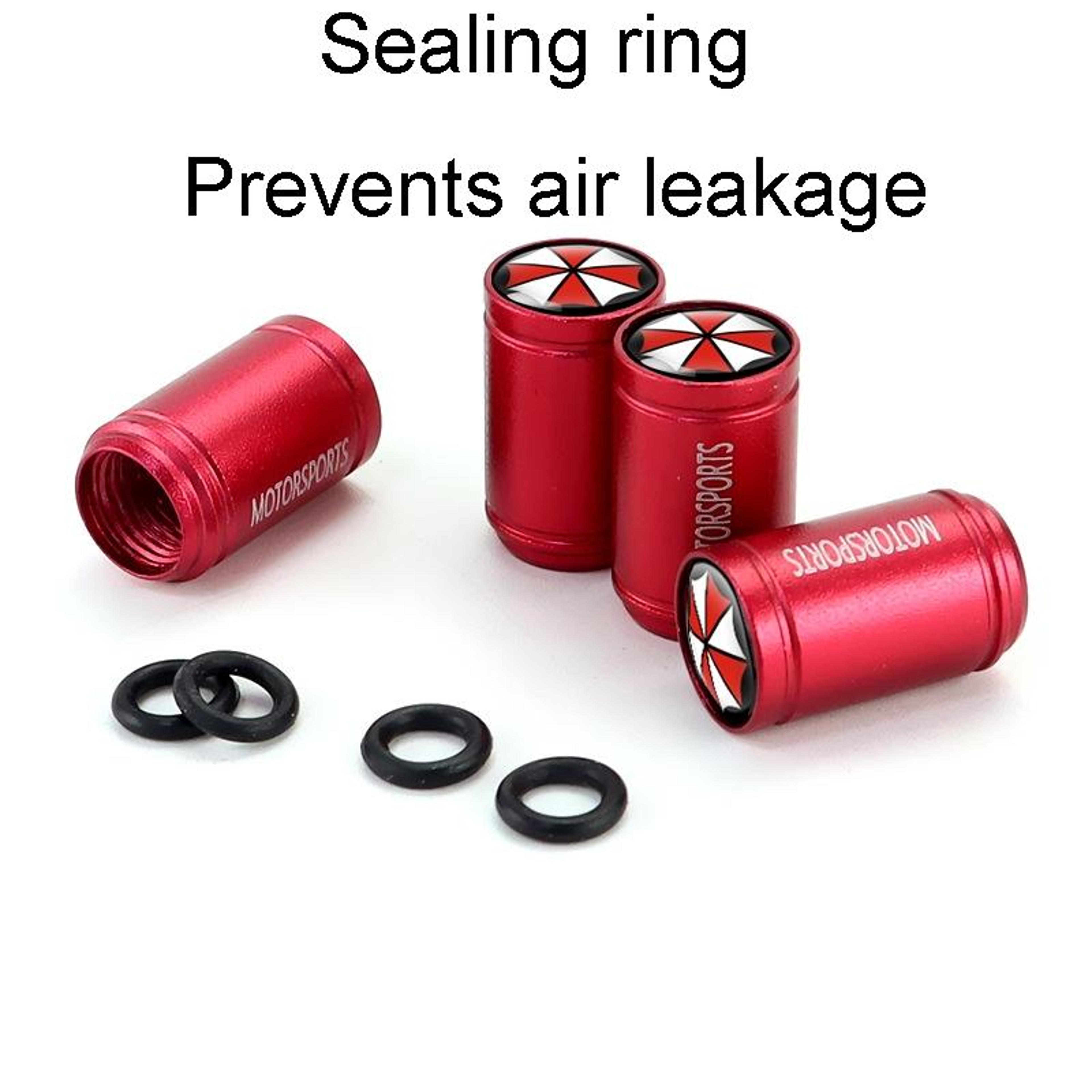Universal Tire Valve Caps Aluminum Valve Stem Covers 4 Piece Anti Leak Rustproof Set 2