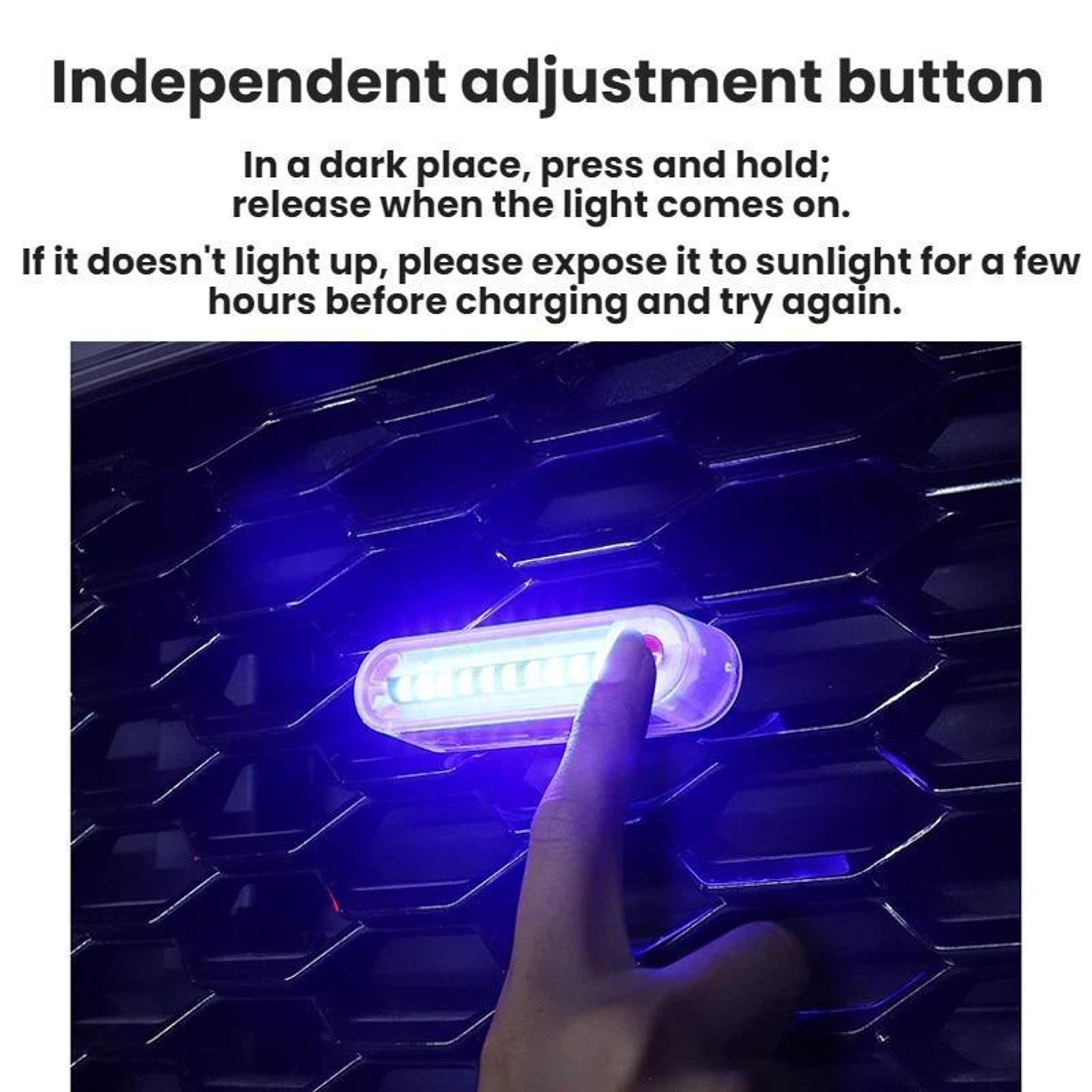 Solar Powered LED Crash Warning Light Wireless Car Safety Taillight 2