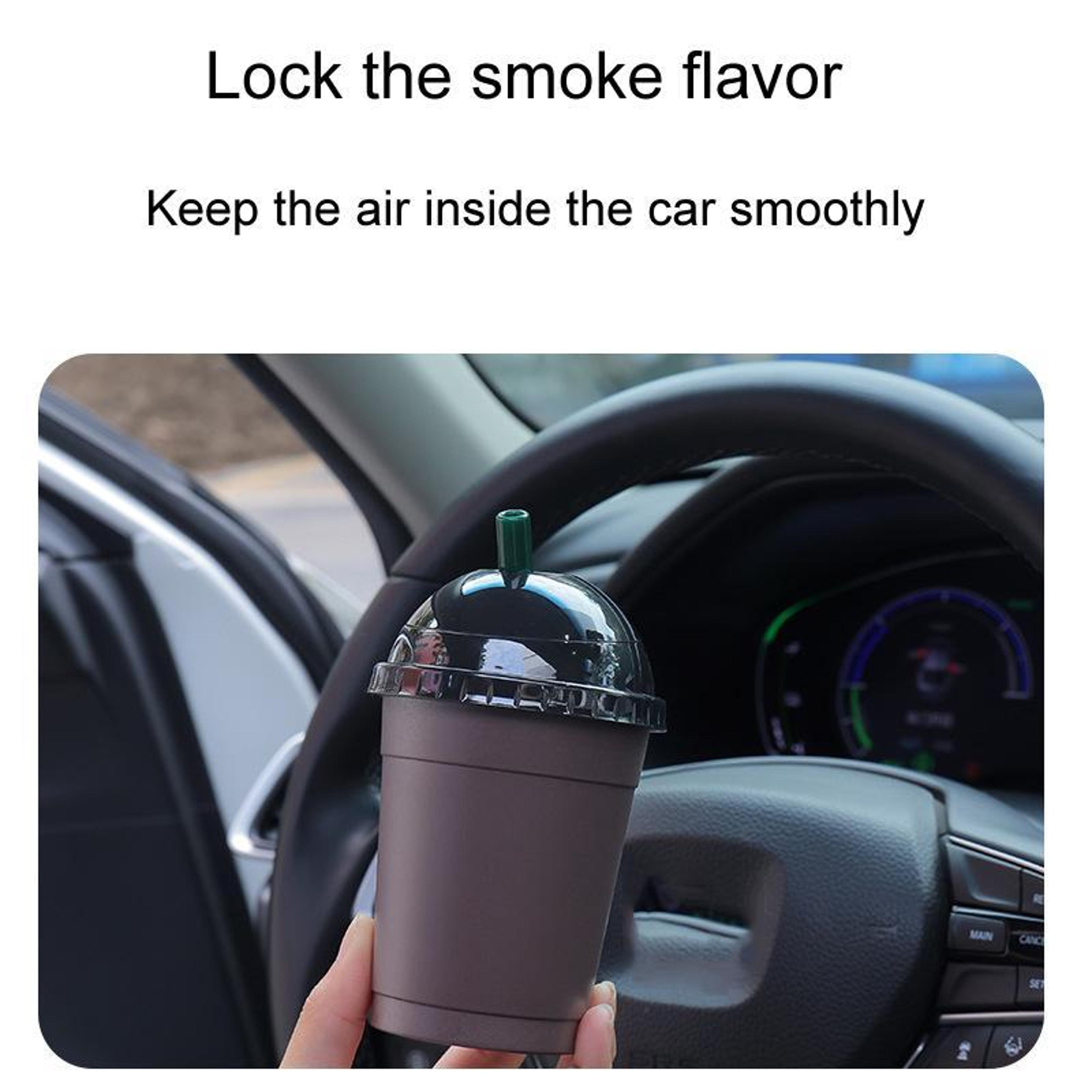 Coffee Mug Style Car Ashtray Portable Cup Holder Ashtray With Odor Lock Lid For Car And Home 4