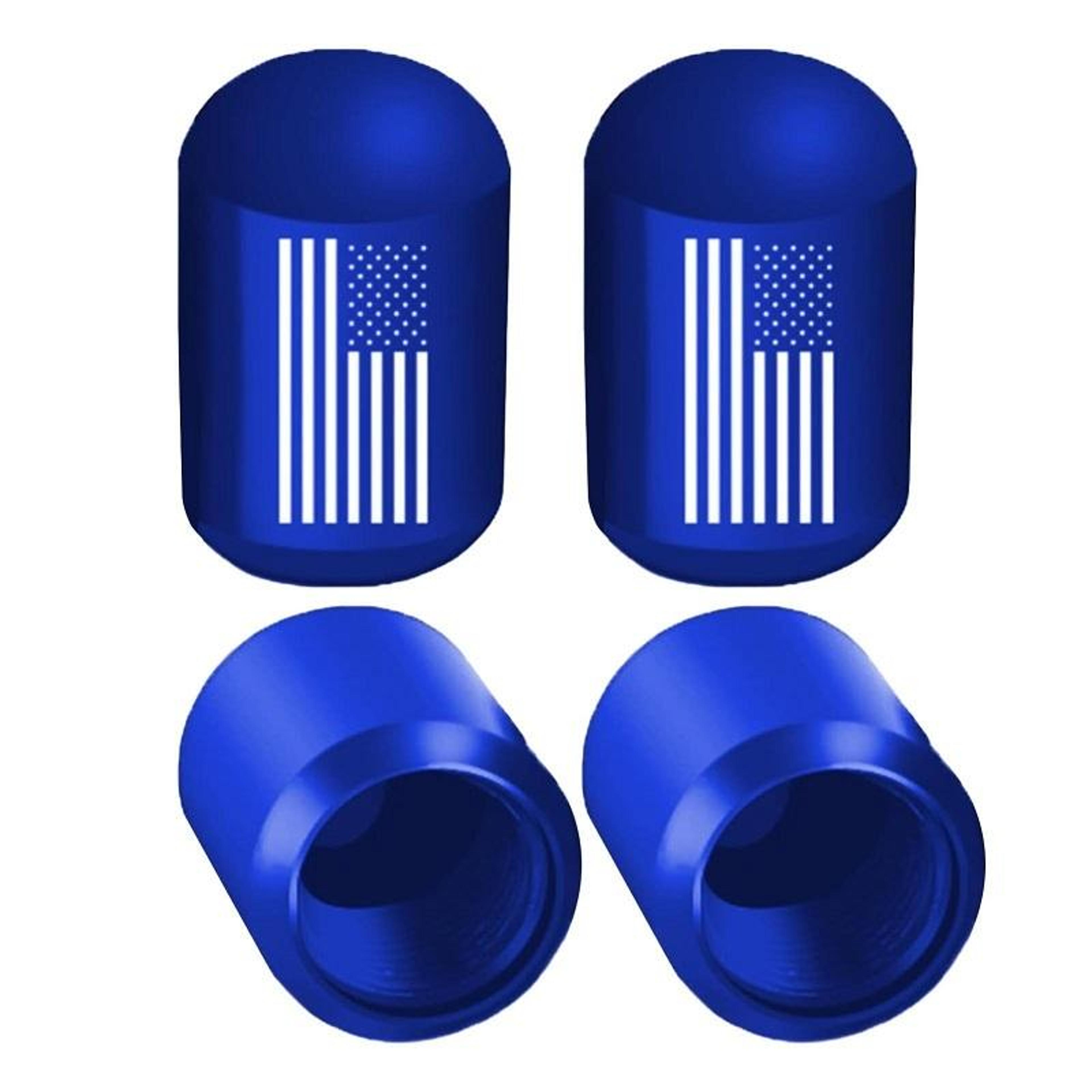 4PCS Aluminum Valve Caps Dustproof Car Tire Valve Stem Caps With Airtight Rubber Seal 1
