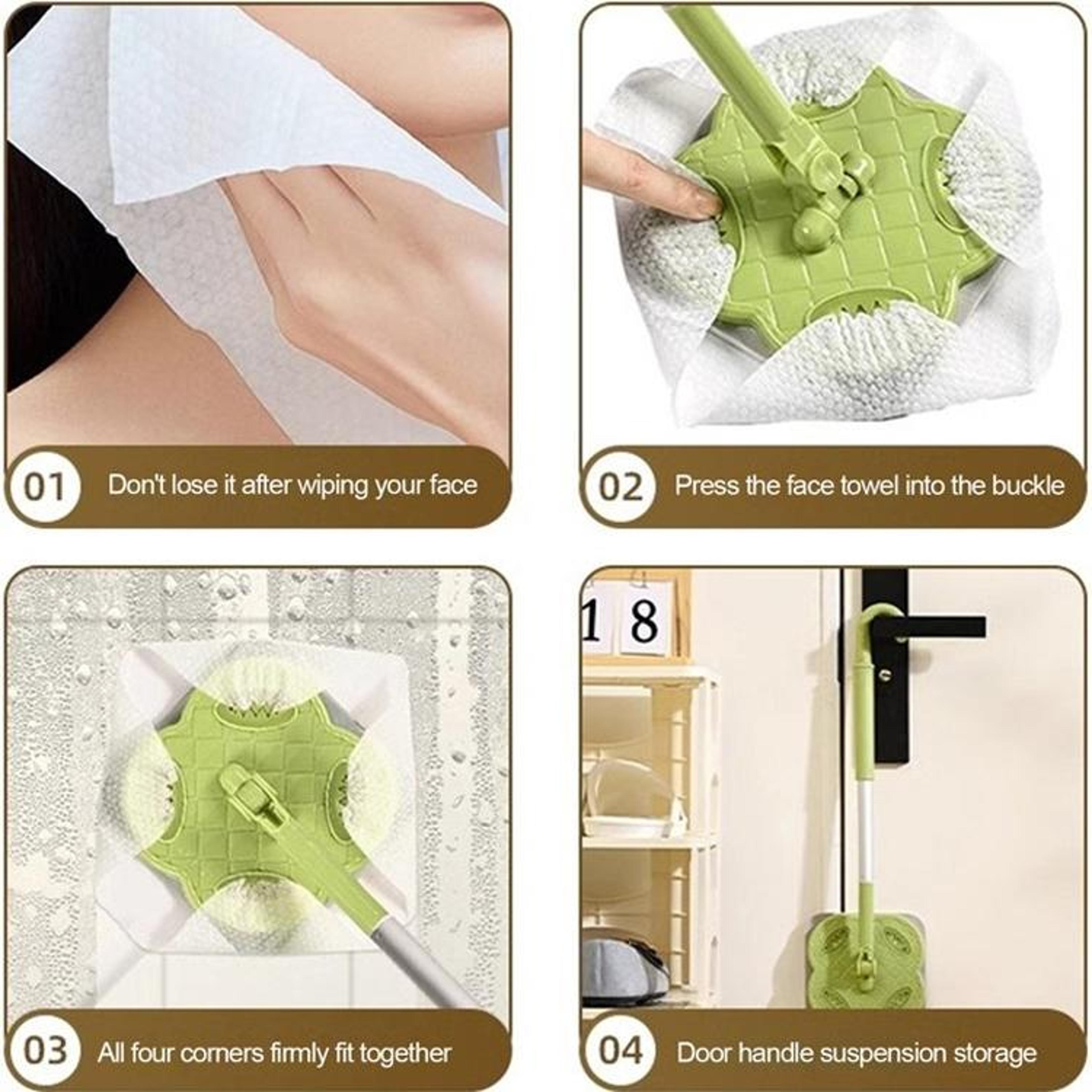 Electrostatic Flat Floor Mop Disposable Dust Cleaning Tool With 360 Degree Rotating Head 9
