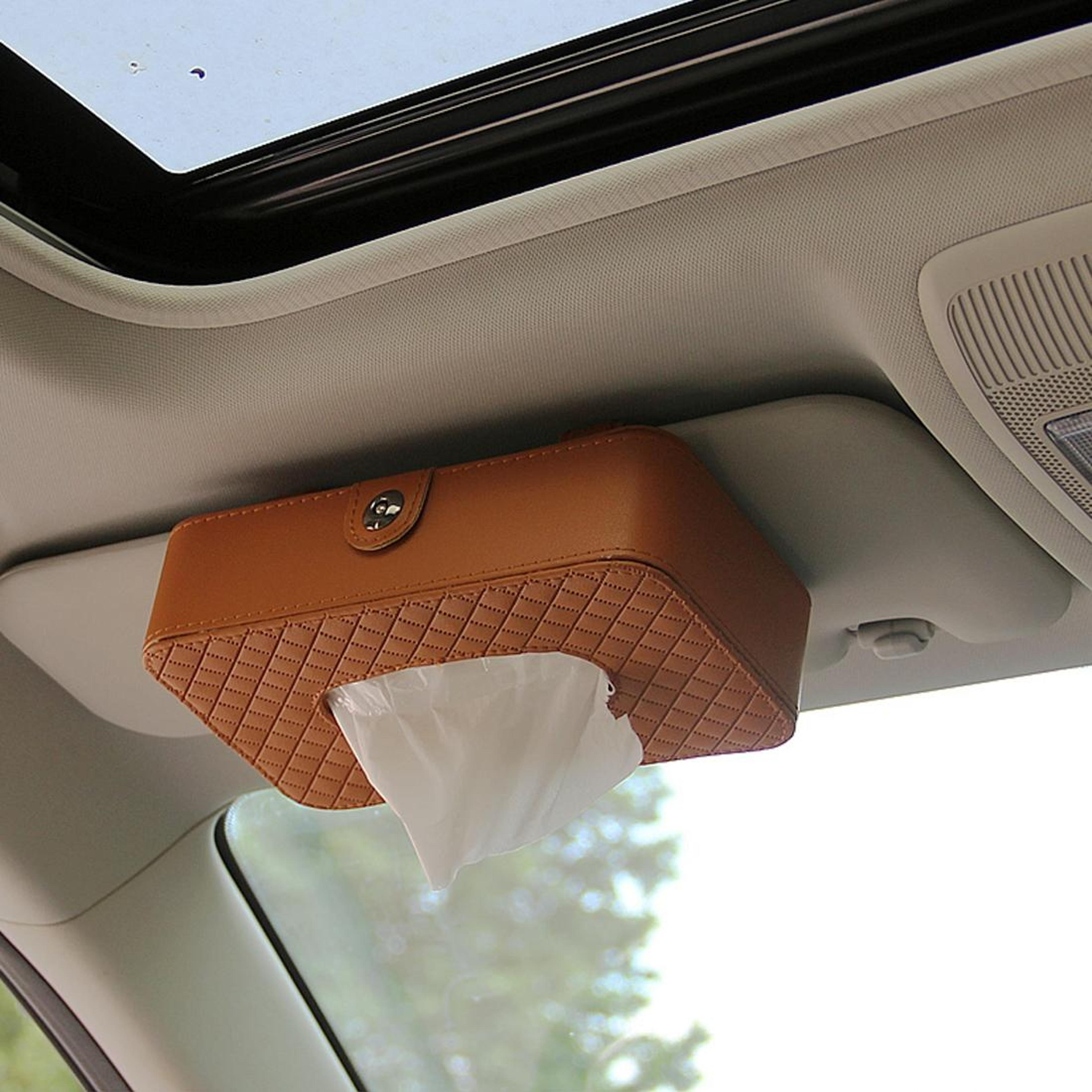 Car Sun Visor Tissue Holder Hanging Car Tissue Box Organizer 7
