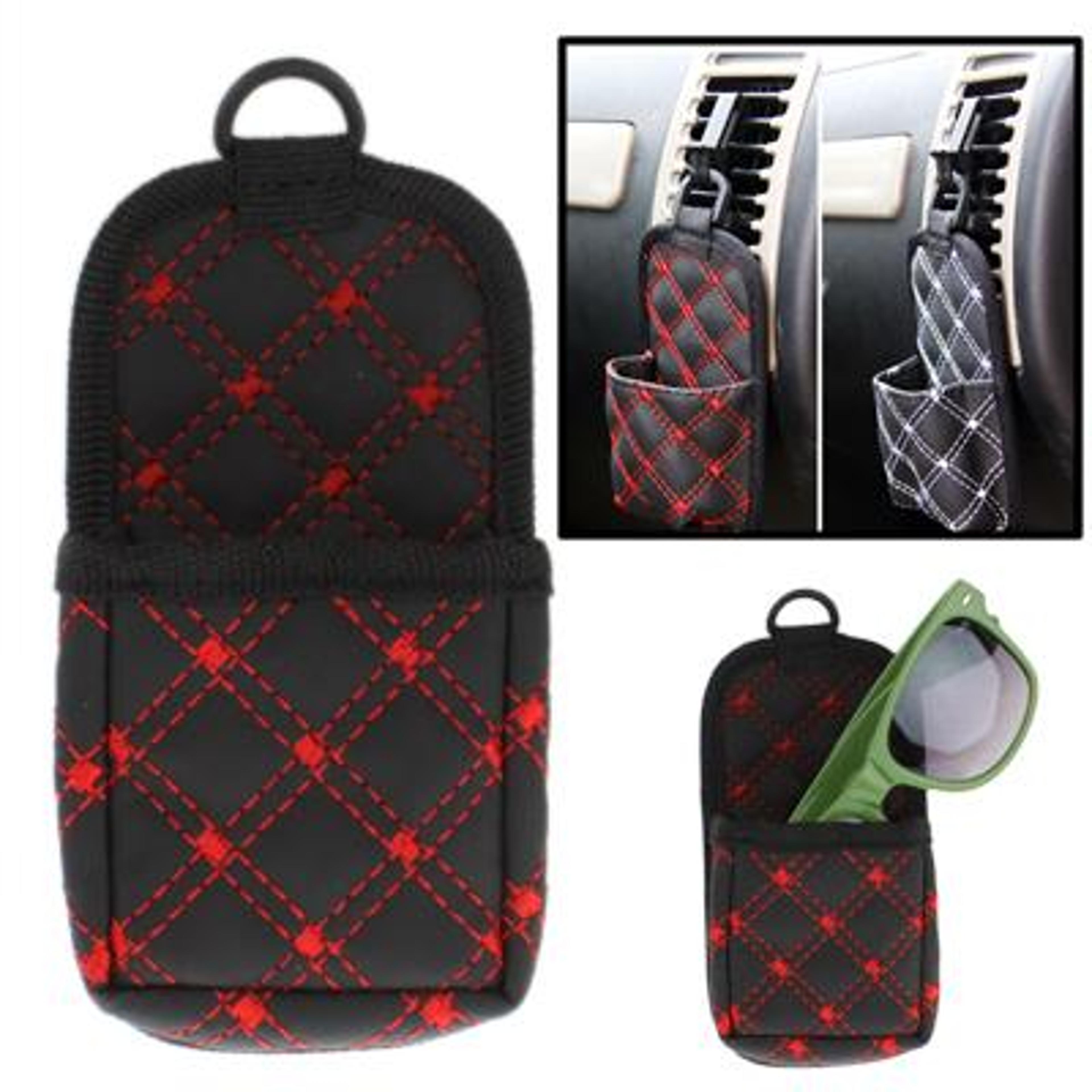 PU Leather Car Storage Pouch  Car Phone Holder Multifunctional Hanging Car Organizer 4