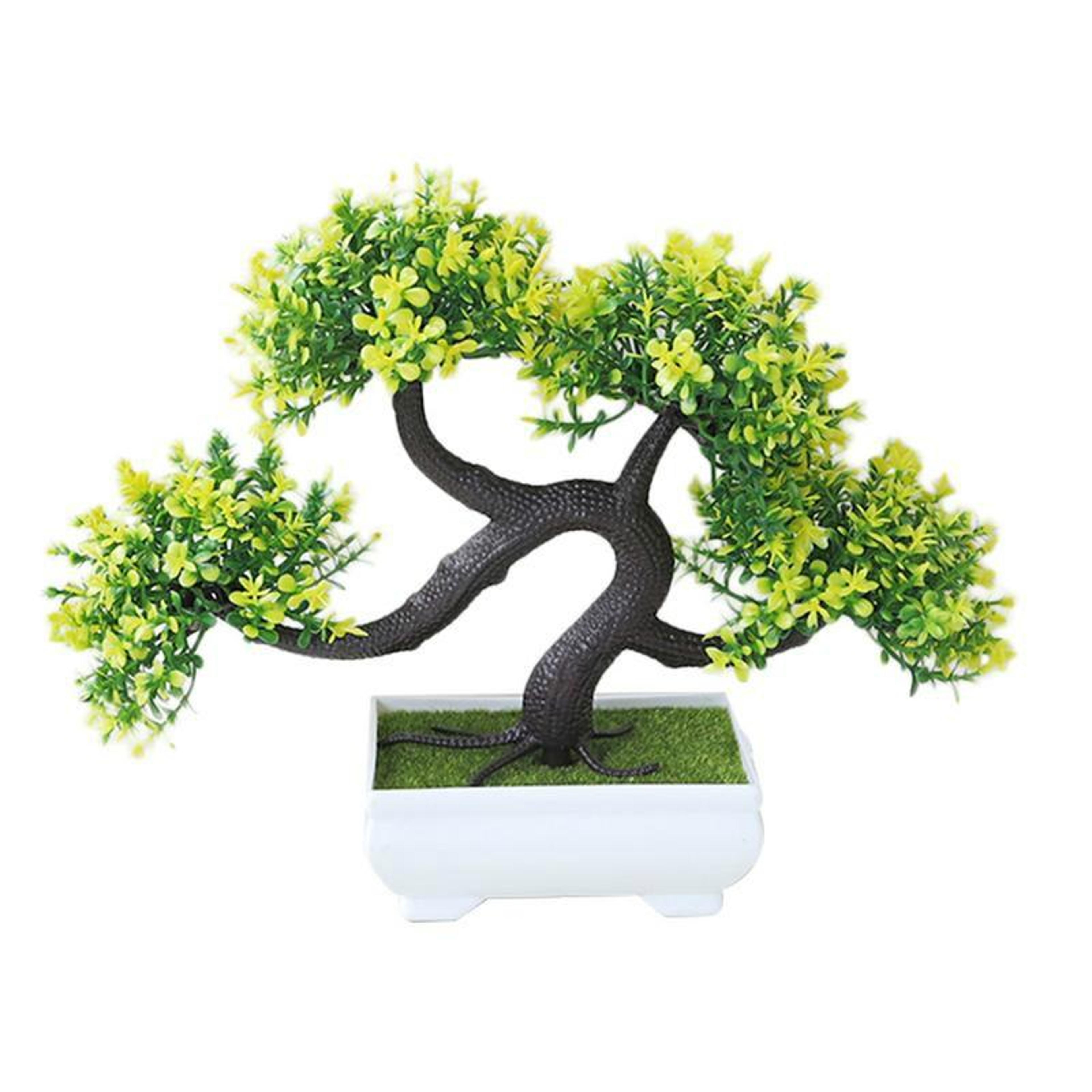 Artificial Bonsai Tree Desktop Plant Decor Mini Fake Potted Pine For Home  Office 9