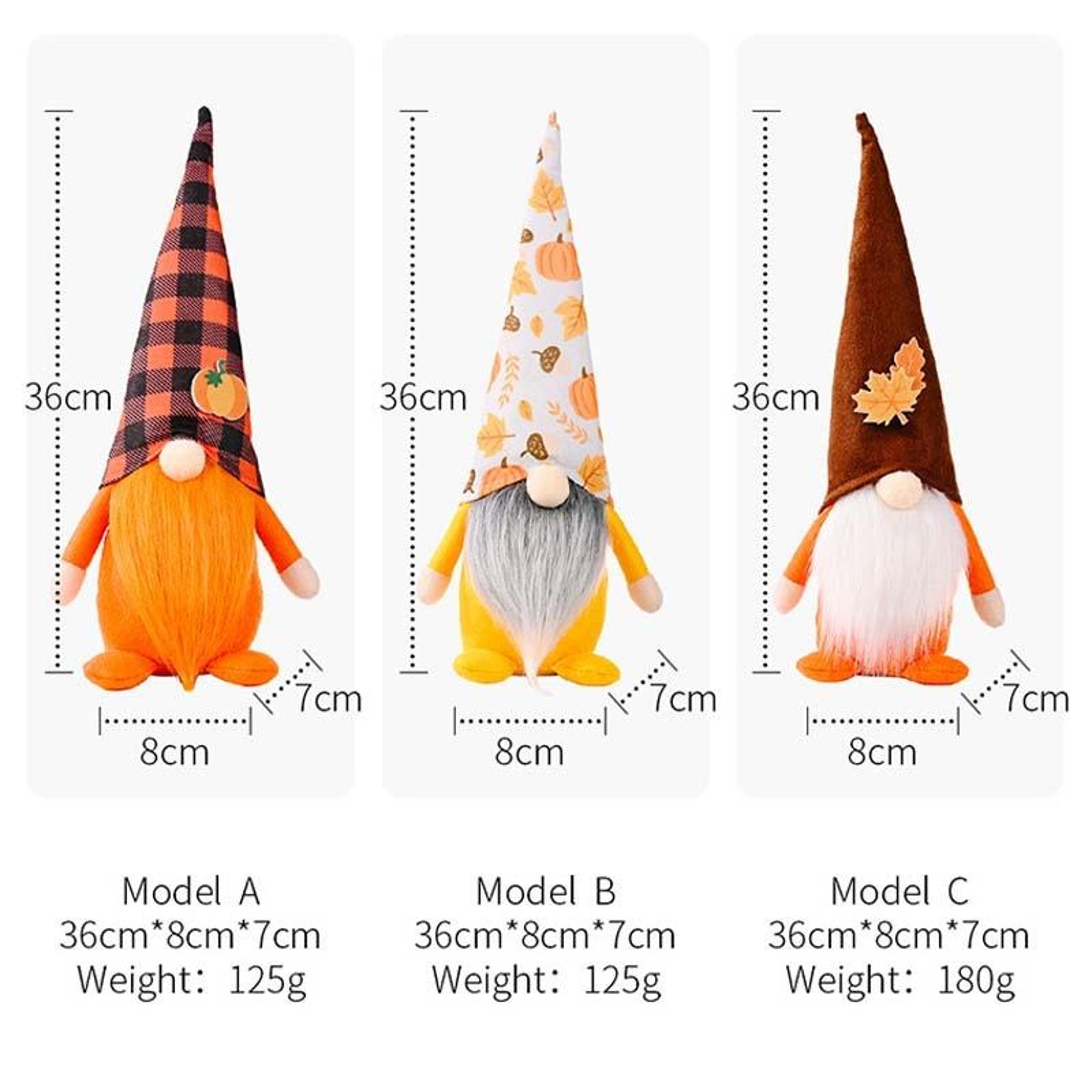 Pumpkin Maple Leaf Fall Gnome Decor For Thanksgiving Decoration  Halloween Home Display 3