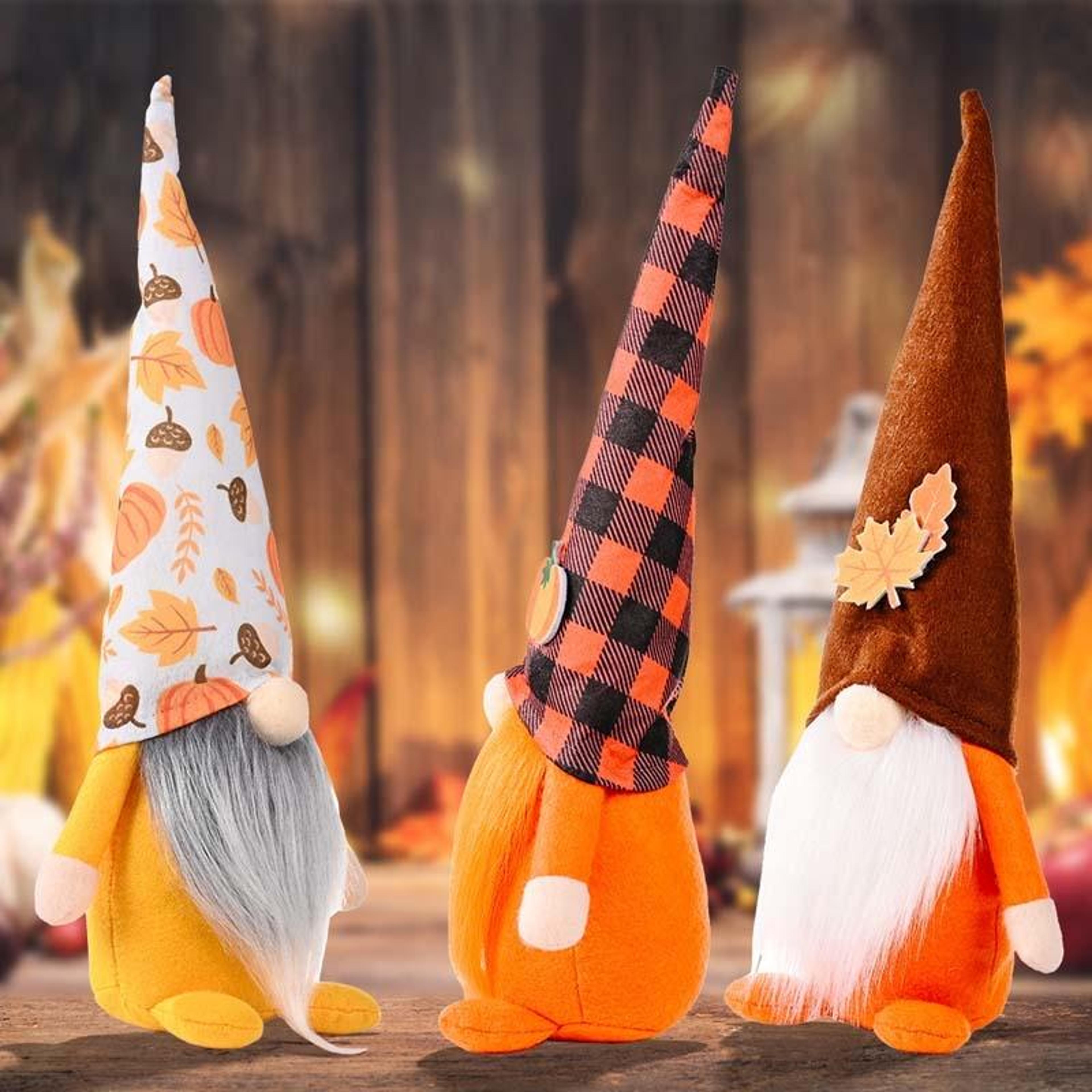 Pumpkin Maple Leaf Fall Gnome Decor For Thanksgiving Decoration  Halloween Home Display 1
