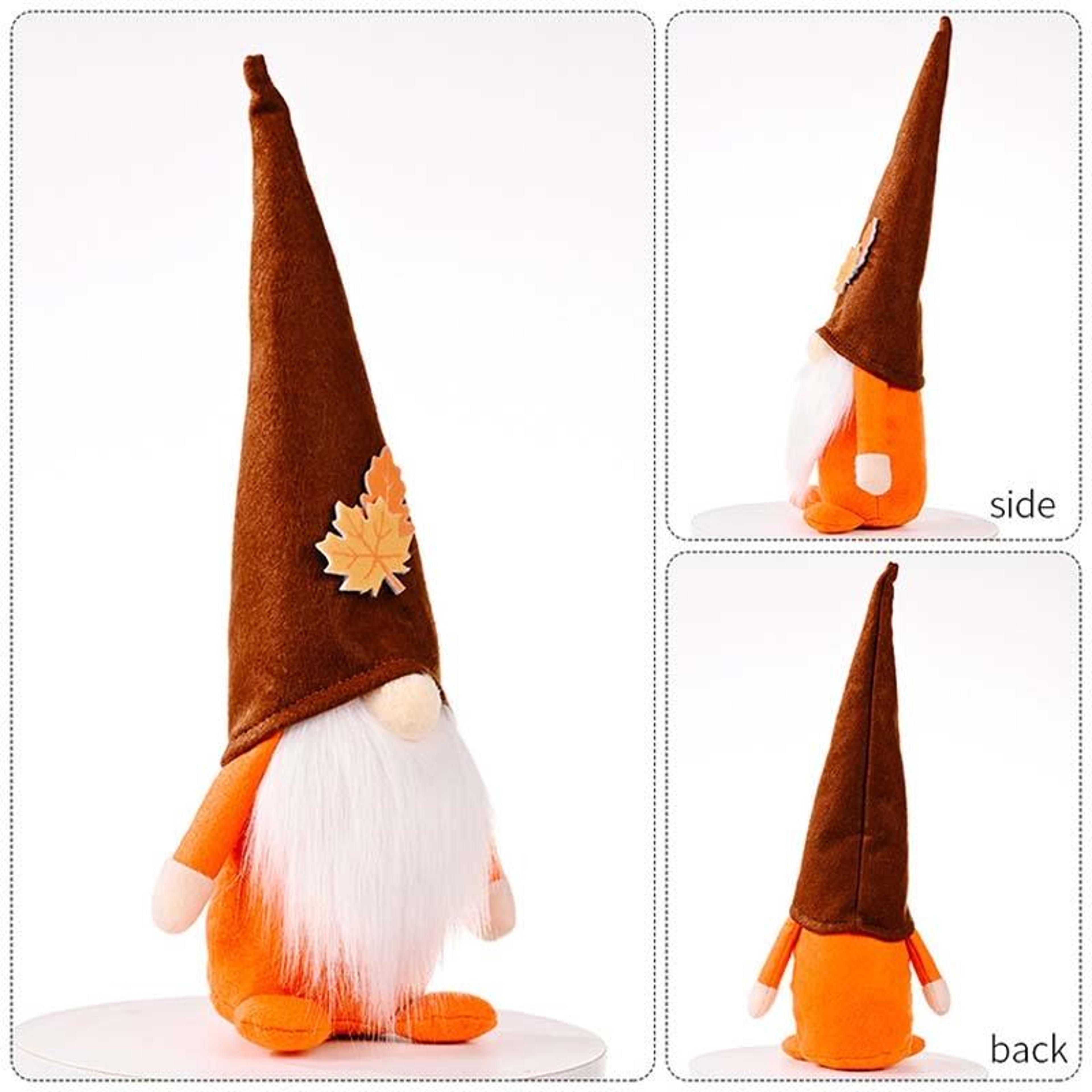 Pumpkin Maple Leaf Halloween Gnome Decoration Standing Doll For Thanksgiving  Fall Home Decor 1