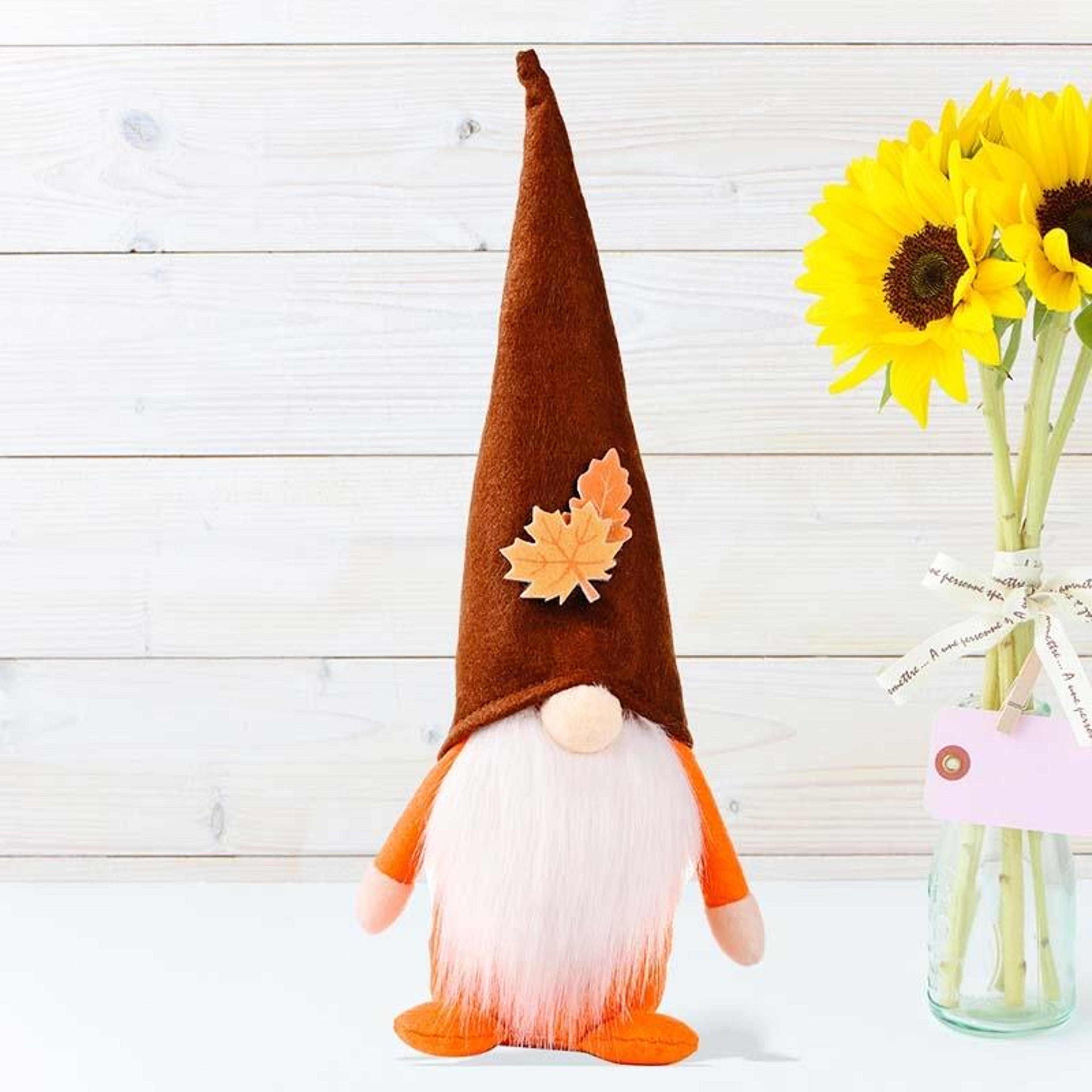 Pumpkin Maple Leaf Halloween Gnome Decoration Standing Doll For Thanksgiving  Fall Home Decor 6