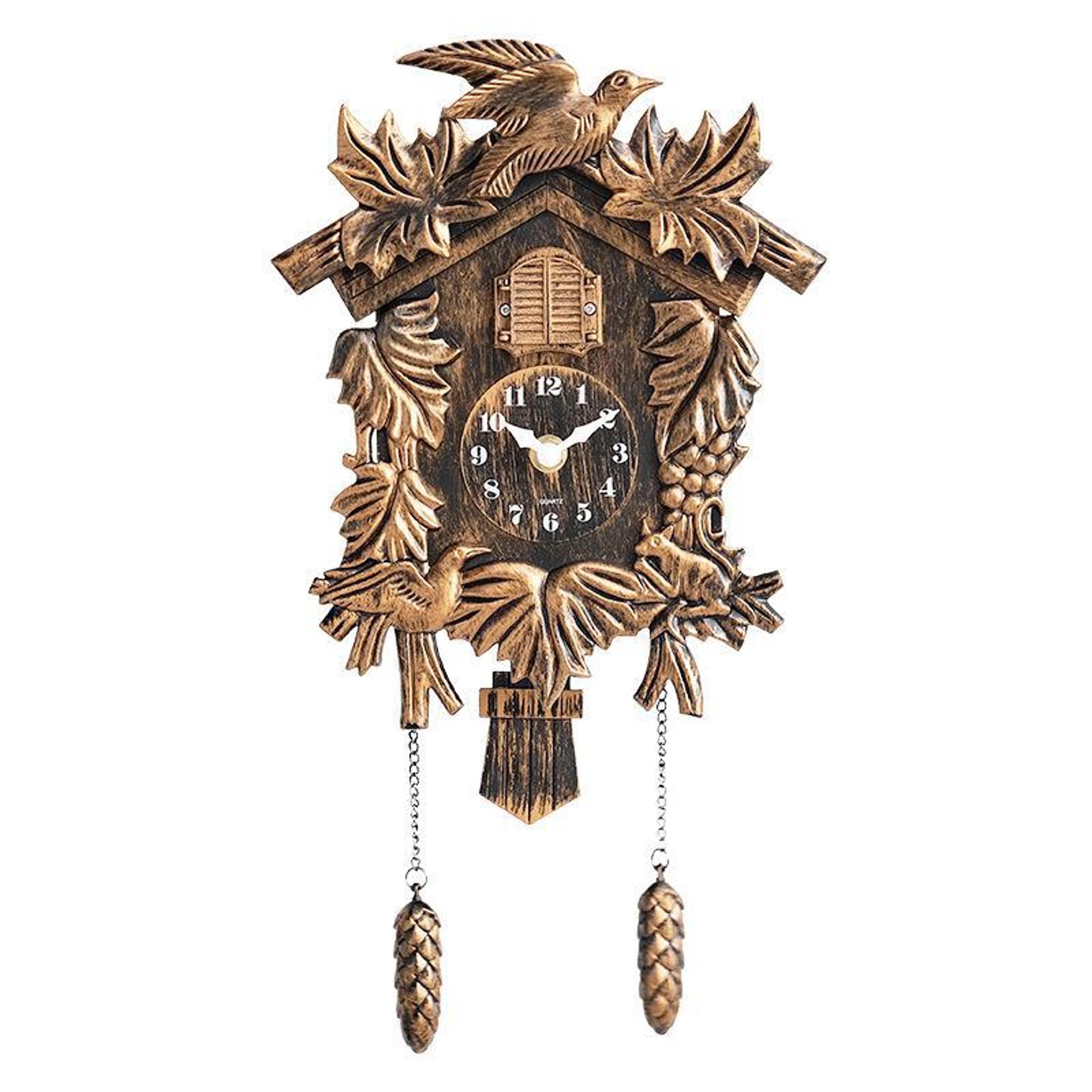 Vintage Cuckoo Wall Clock With Bird Song Chime  Silent Movement For Home Wall Decor 6