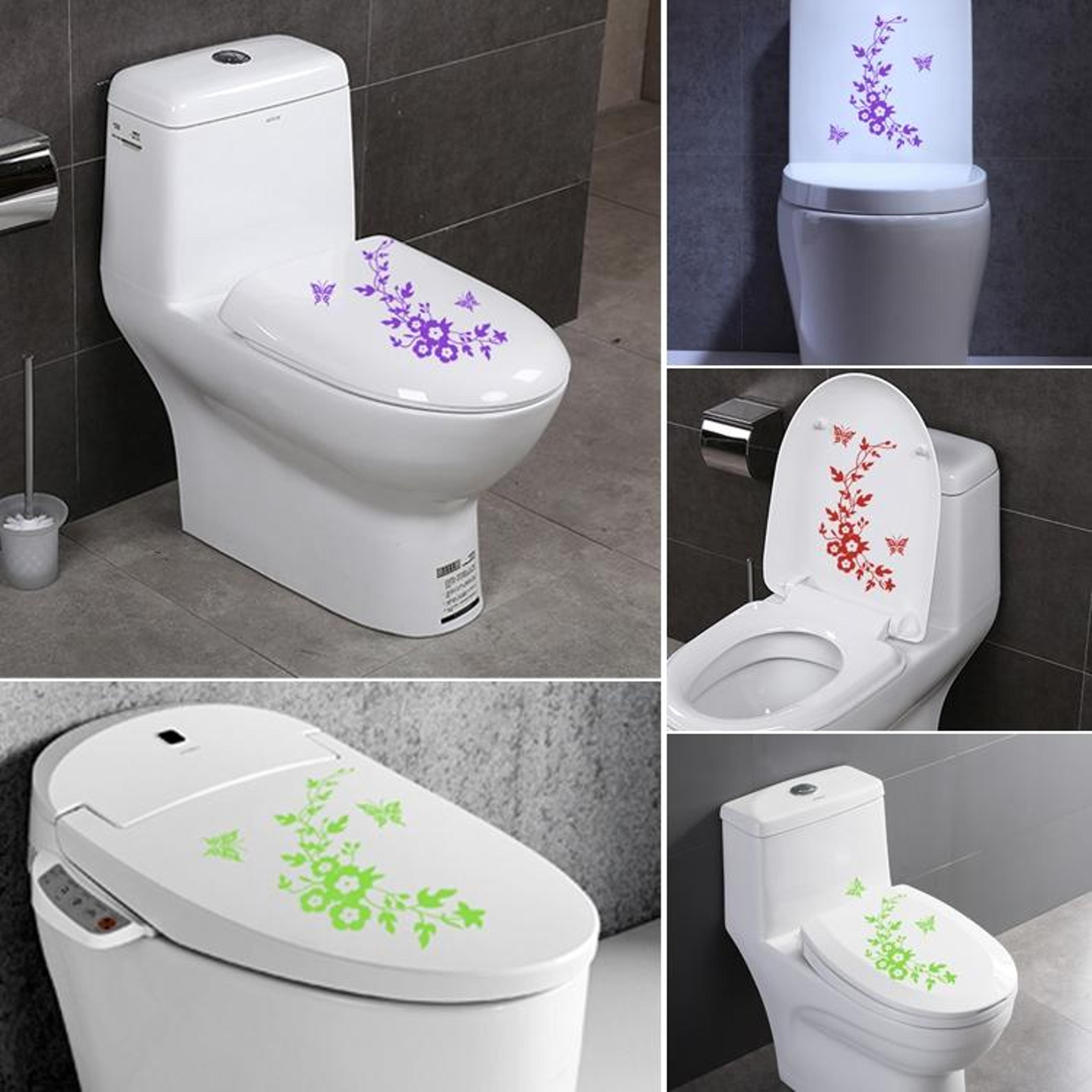 Butterfly Floral Bathroom Wall Stickers Removable Waterproof PVC Wall Decals 3