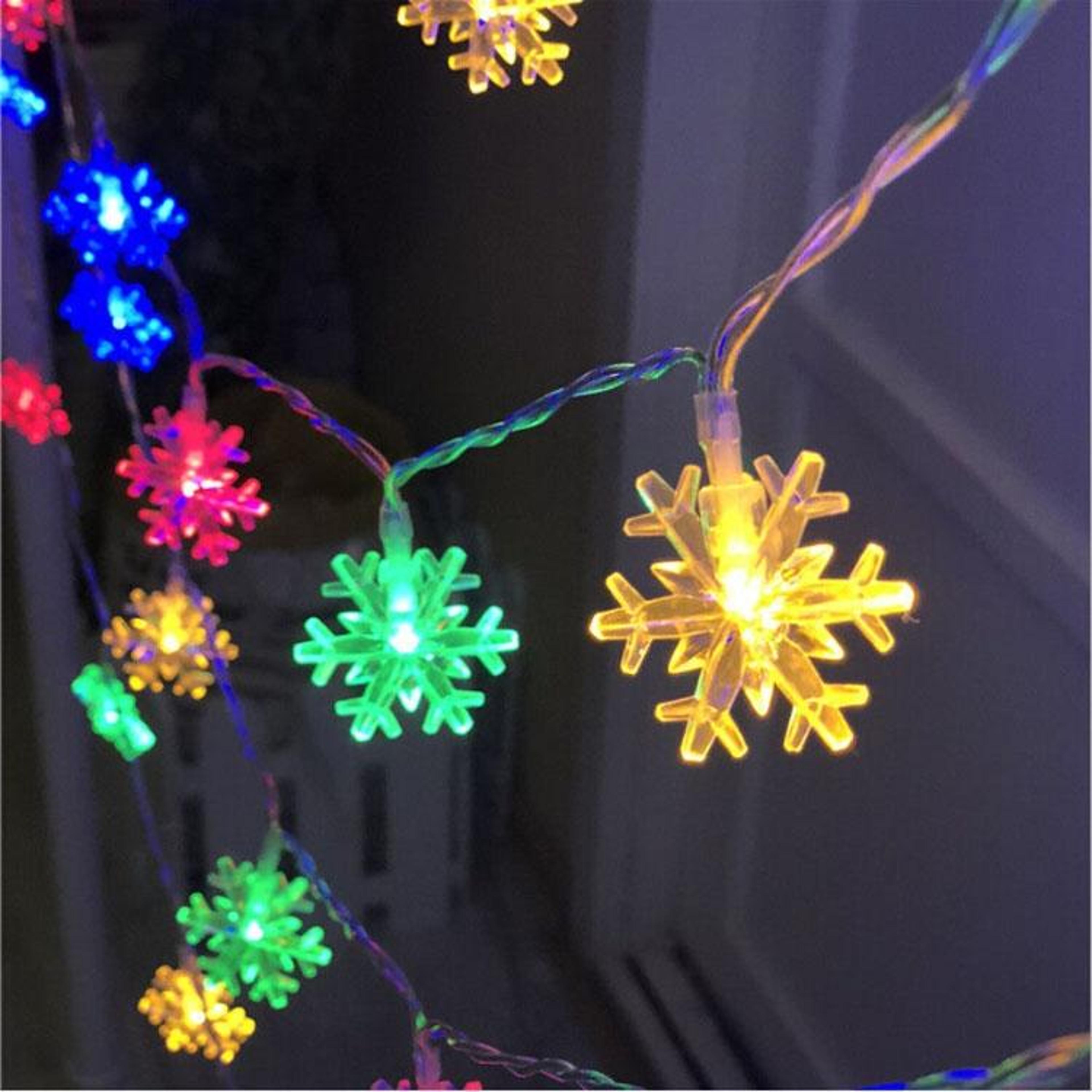 USB Snowflake String Lights 3M 20 LED Fairy Garland For Christmas Home  Holiday Decor 1