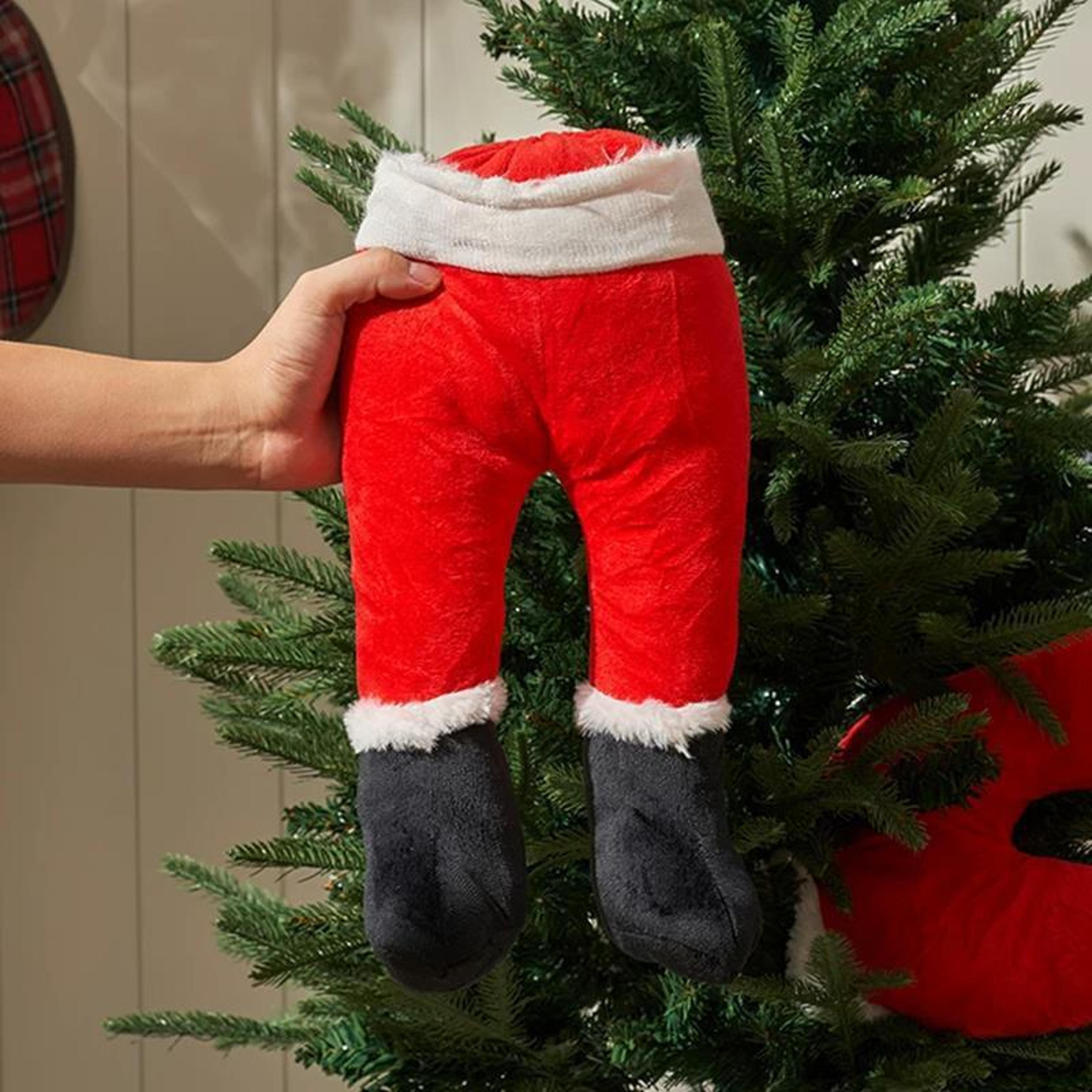 Santa Claus Elf Legs Plush Christmas Tree Decorations For Tree Door  Holiday Home Decor 3