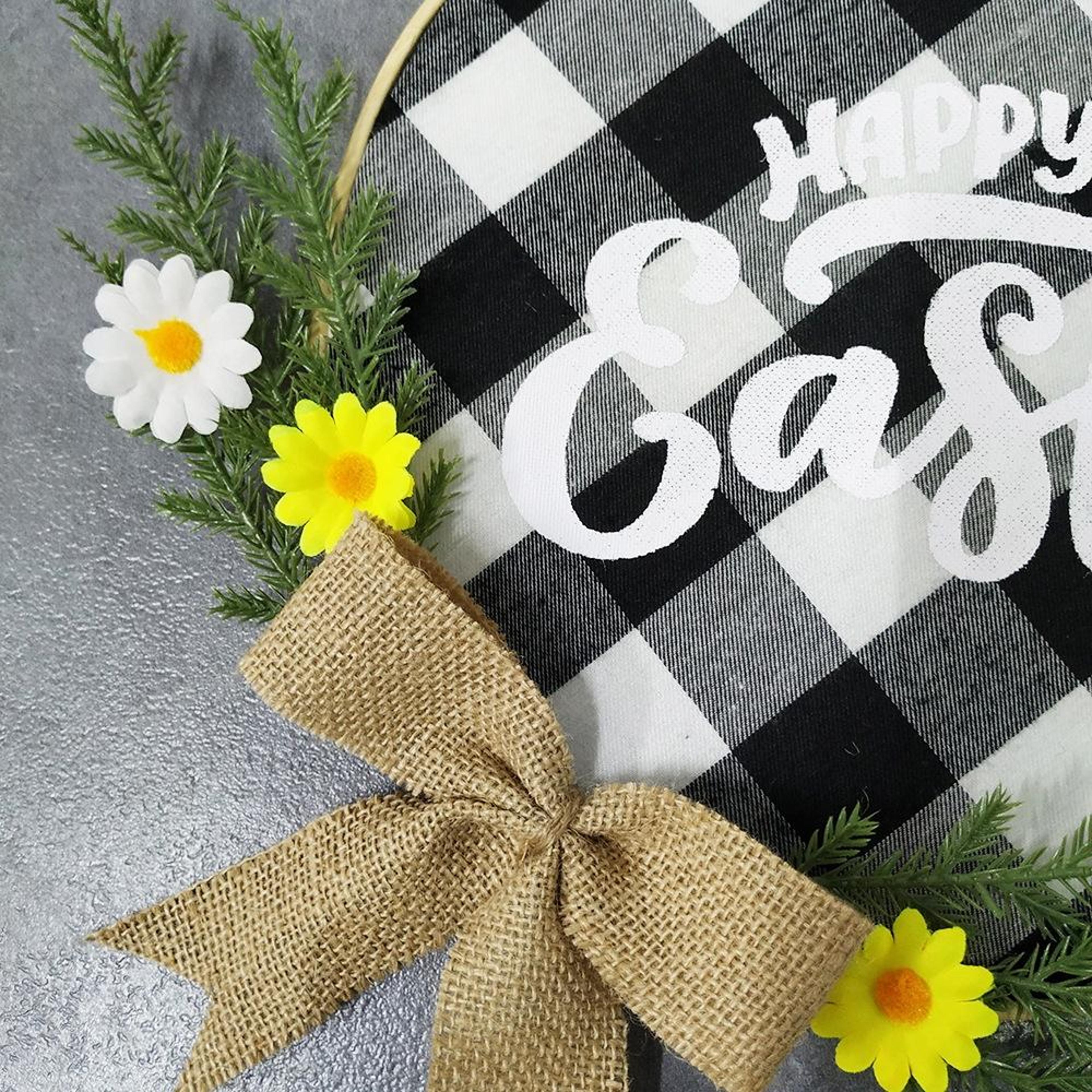 Rustic Easter Wreath Wooden Front Door Wreath Spring Door Decor 30cm 3