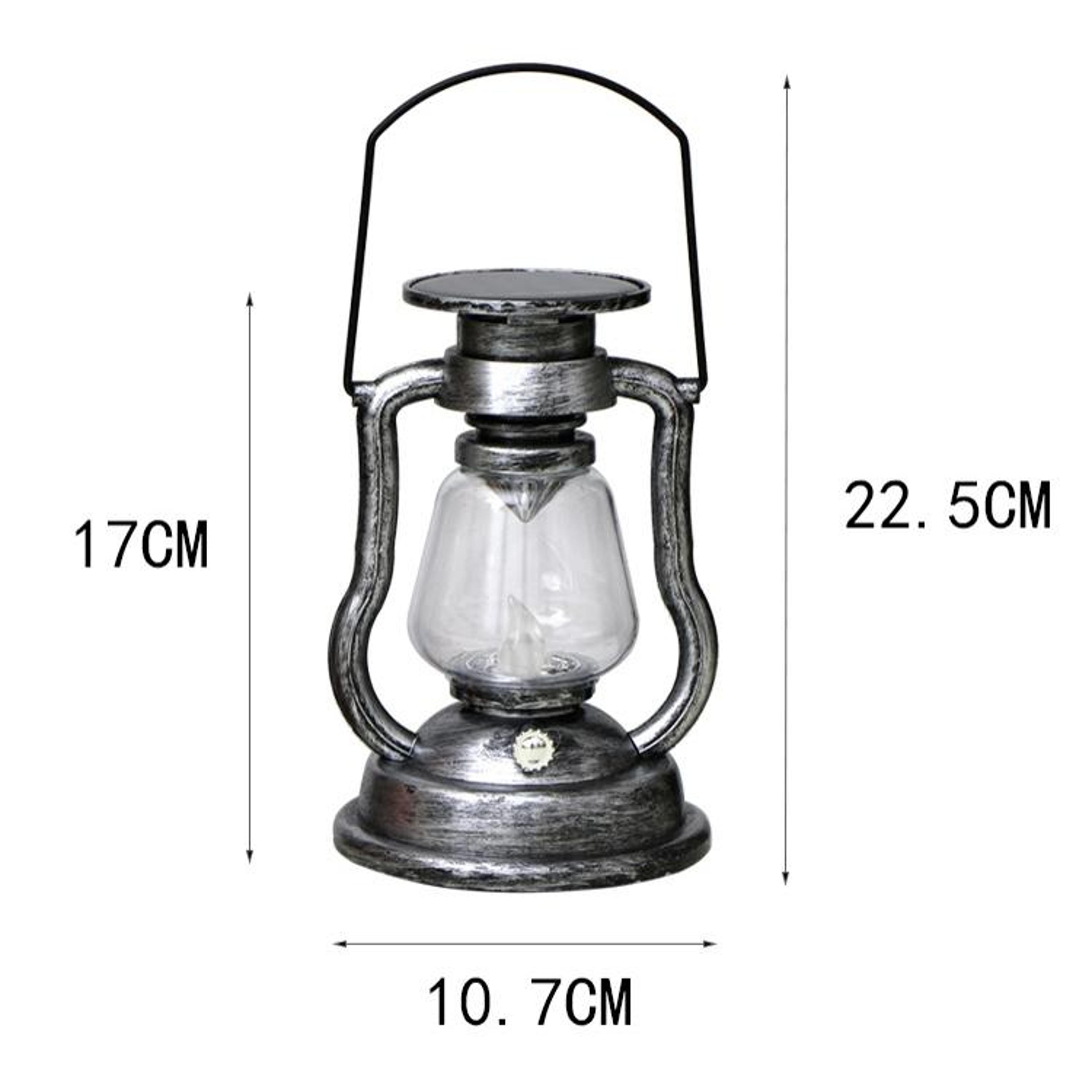 Vintage Solar Lantern Flame Effect LED Decorative Outdoor Light 1
