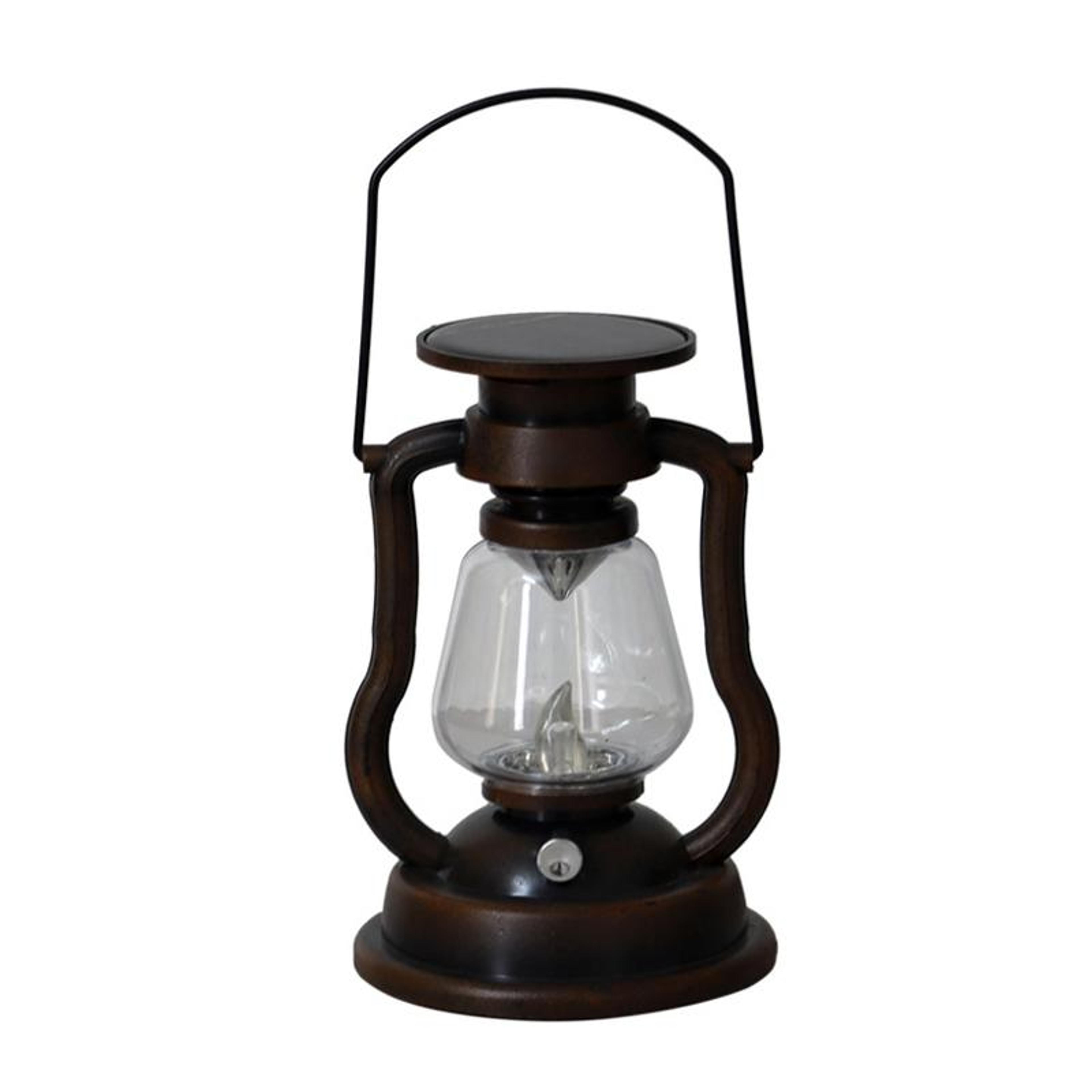 Vintage Solar Lantern Flame Effect LED Decorative Outdoor Light 9
