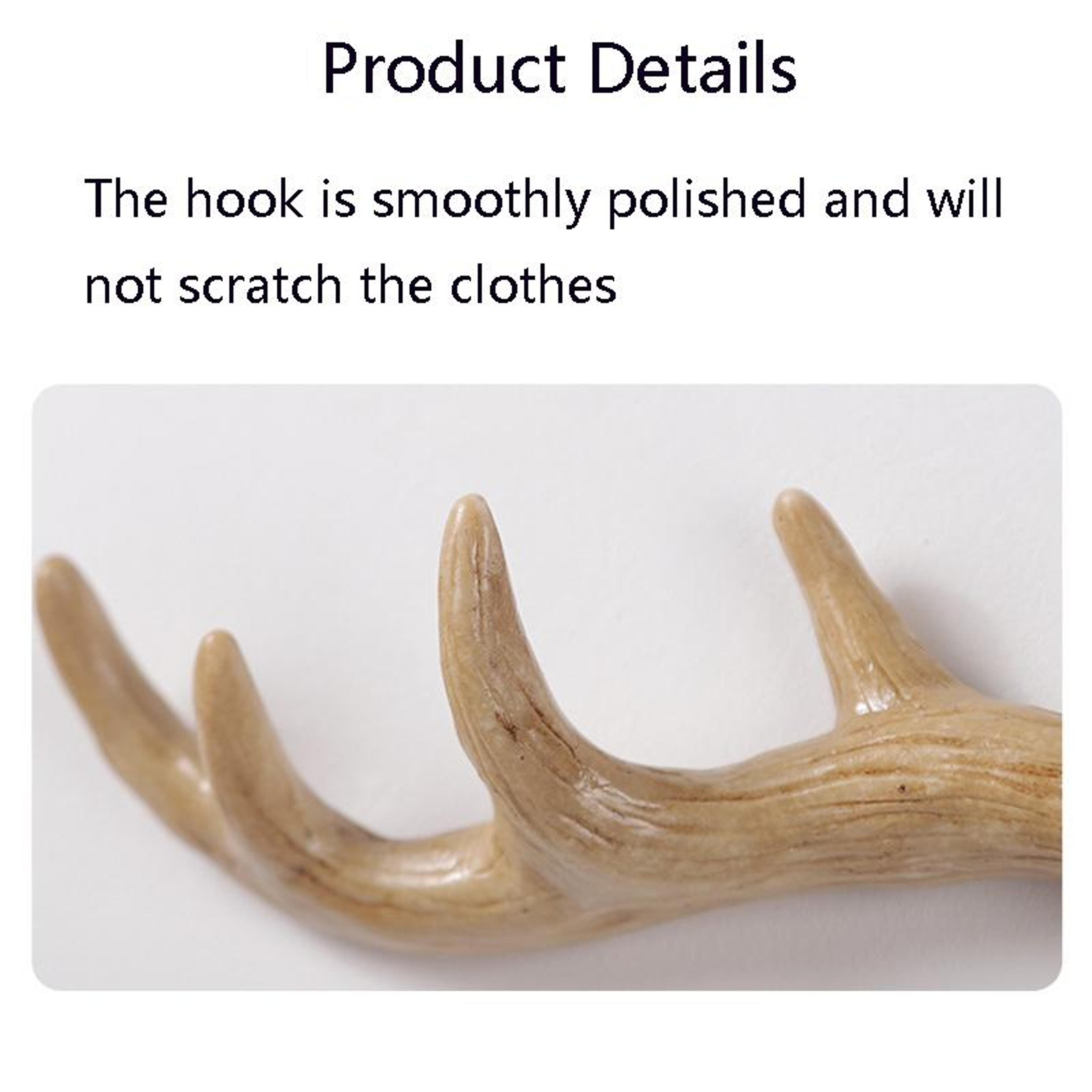 Rustic Antler Wall Hook Resin Deer Coat Hanger For Entryway Living Room  Home Decor 1