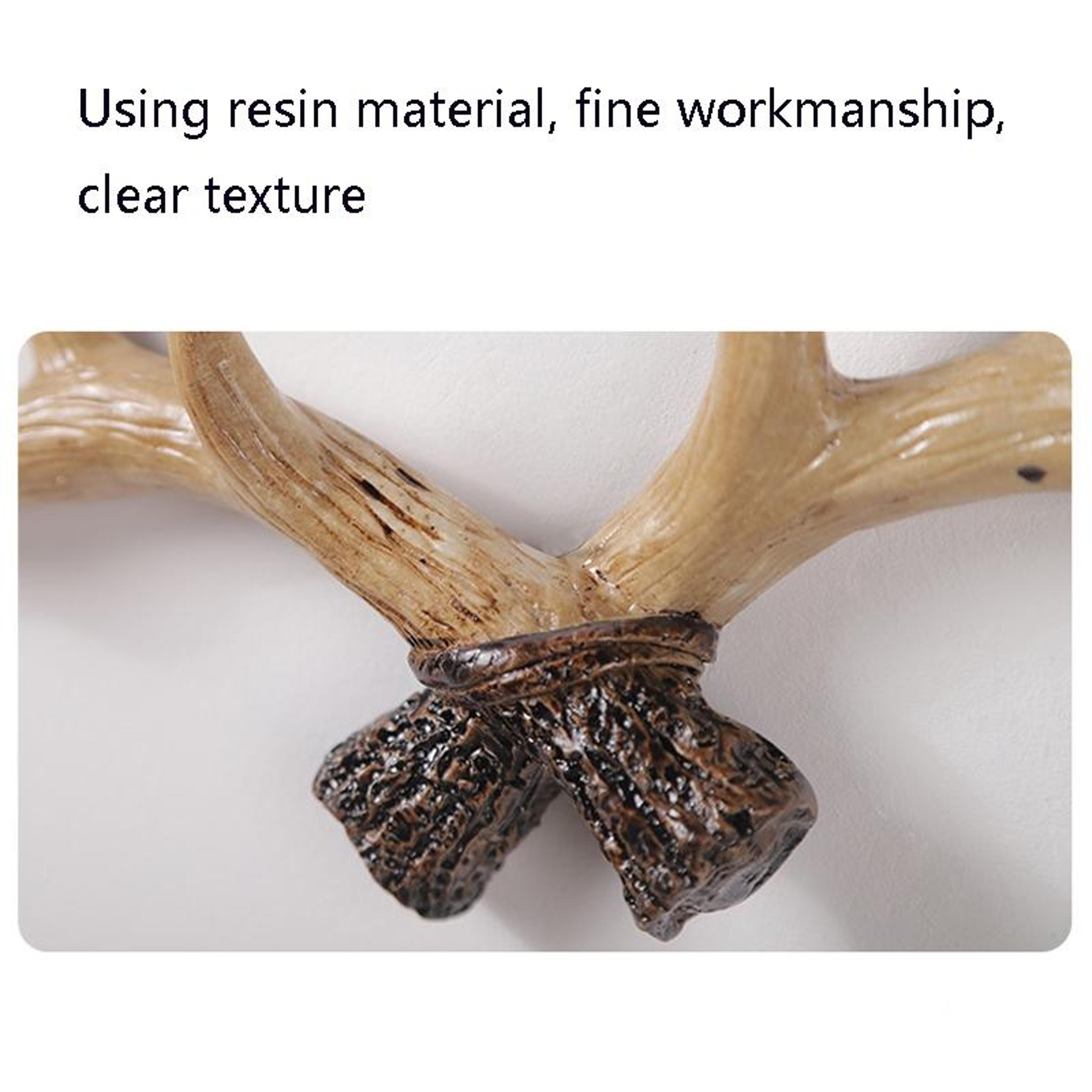 Rustic Antler Wall Hook Resin Deer Coat Hanger For Entryway Living Room  Home Decor 2