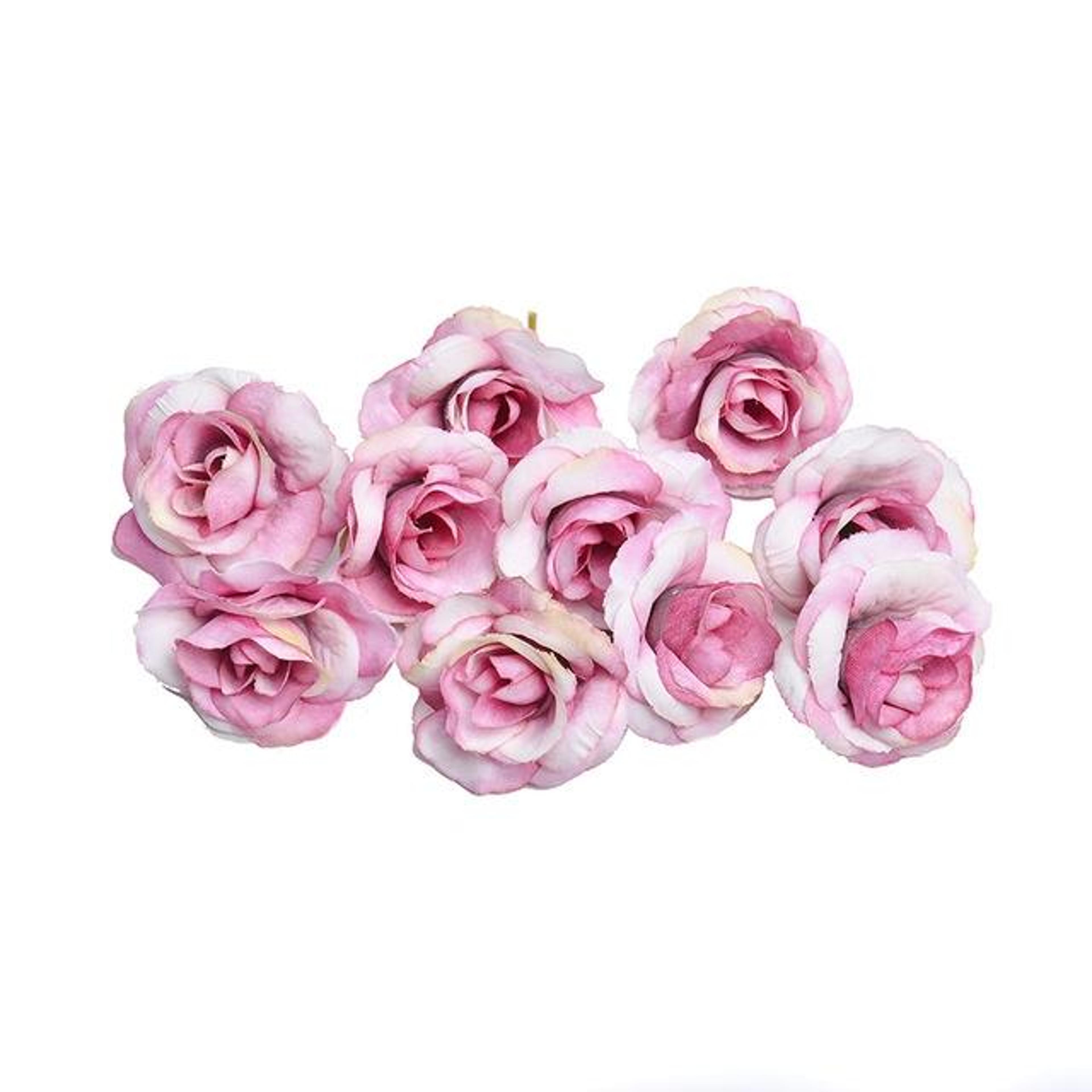 10 Sets Artificial Silk Rose Heads 4cm For Wedding Flower Decorations DIY Floral Crafts  Home Decor 5