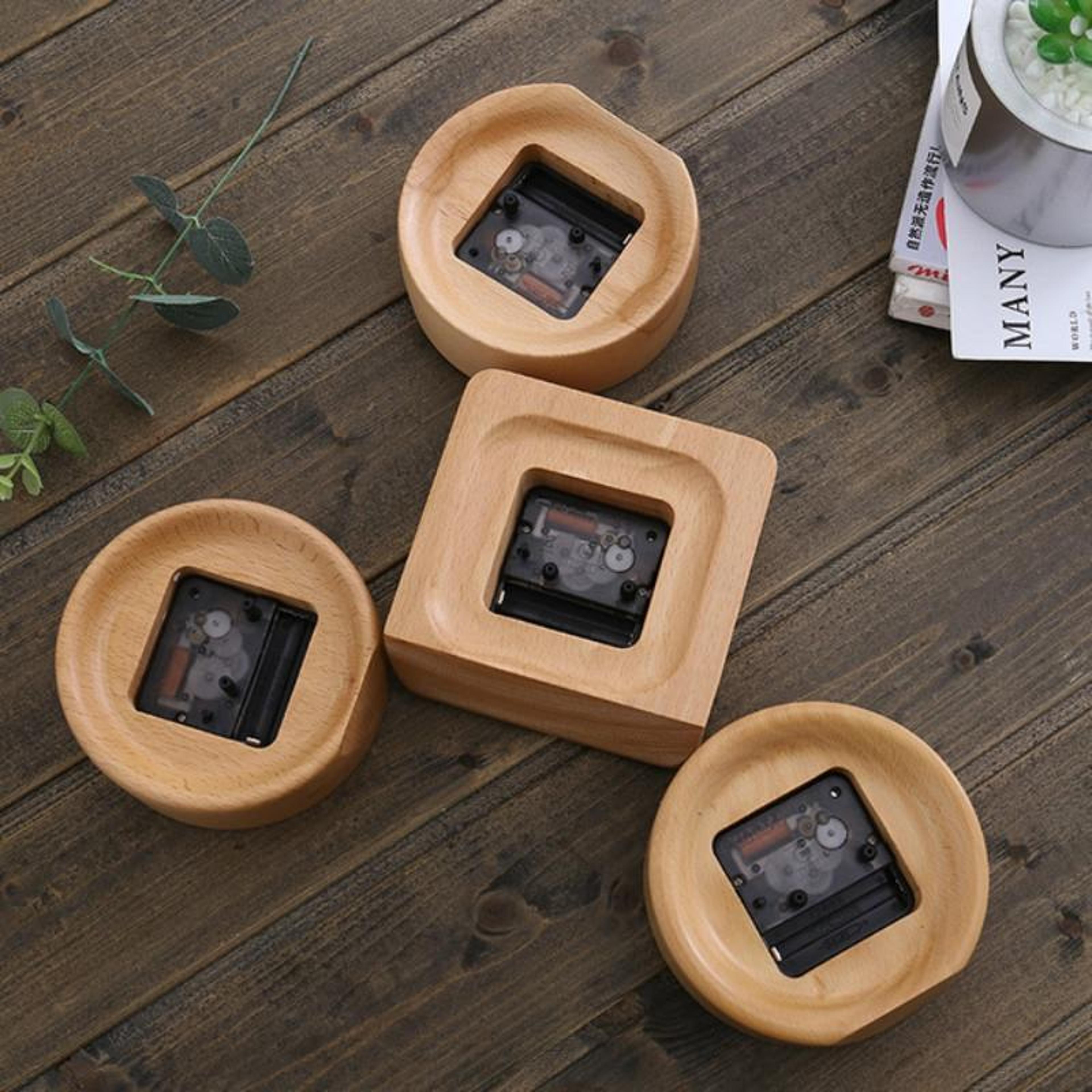 Beech Wood Alarm Clock Decorative Wooden Bedside Clock For Home Study And Bedroom 1