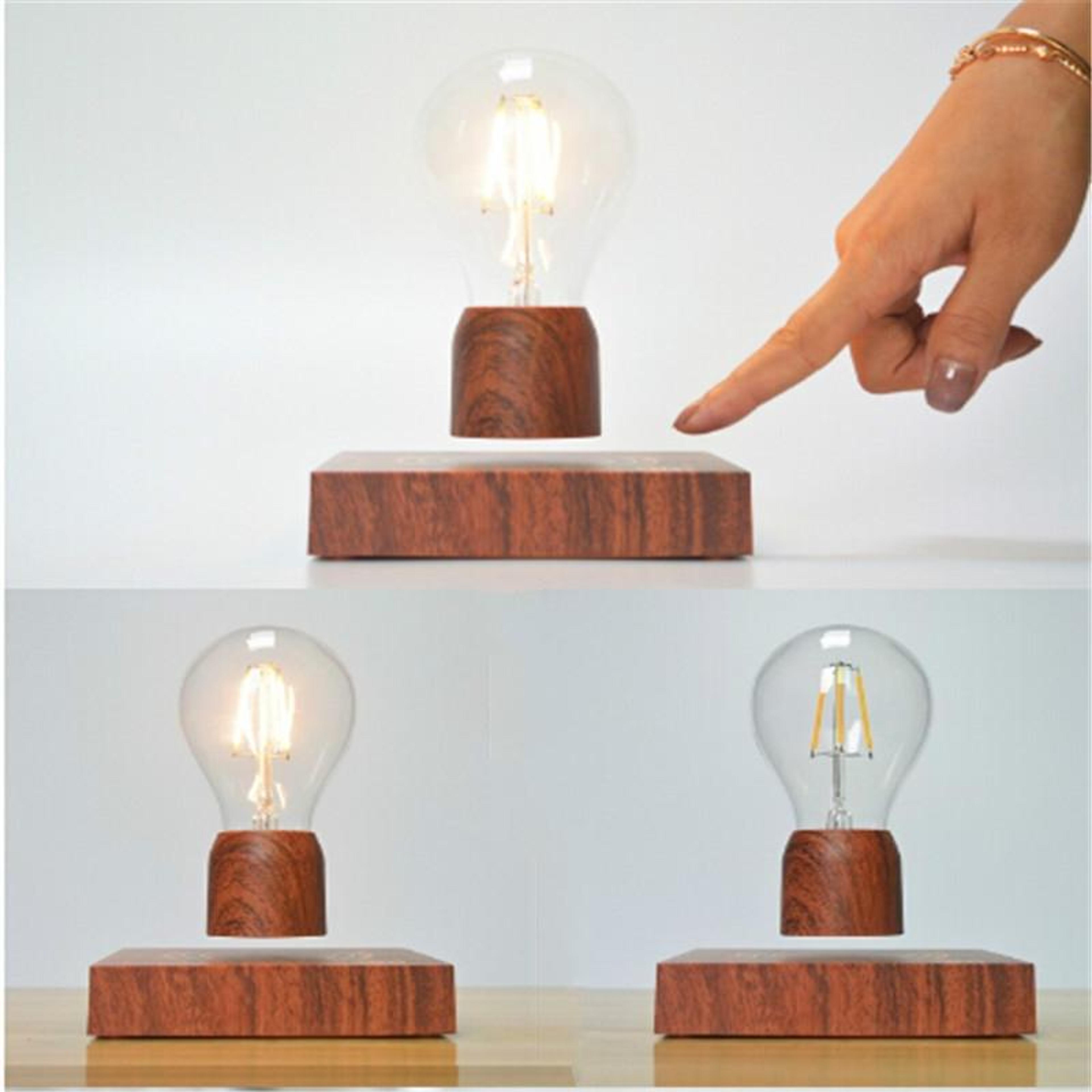 Magnetic Floating Lamp With Levitating LED Bulb Wooden Base For Modern Home Decor 3
