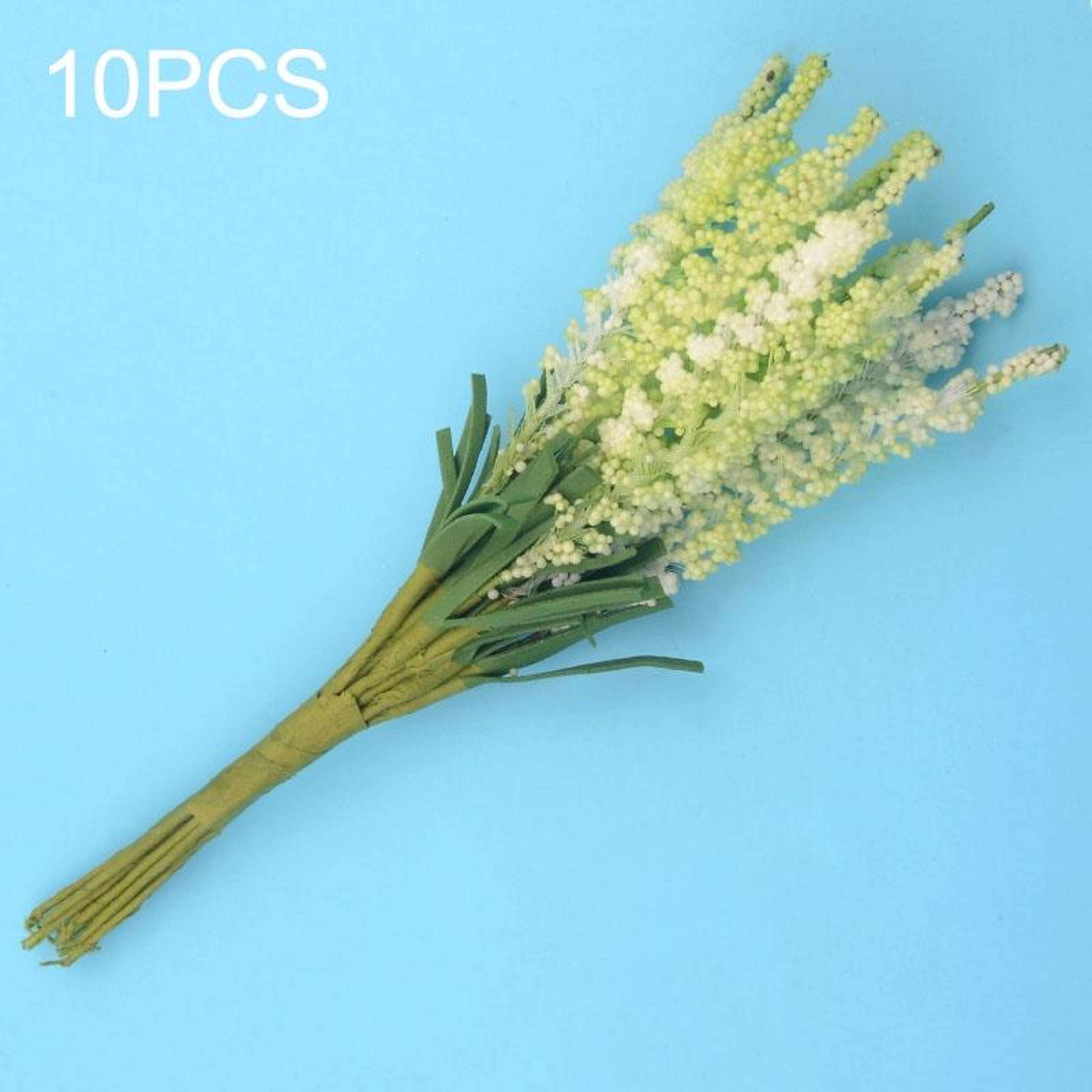 Artificial Lavender Flowers 10PCS Mini Lavender Stems For DIY Wreath Supplies Wedding  Home Decorat 7