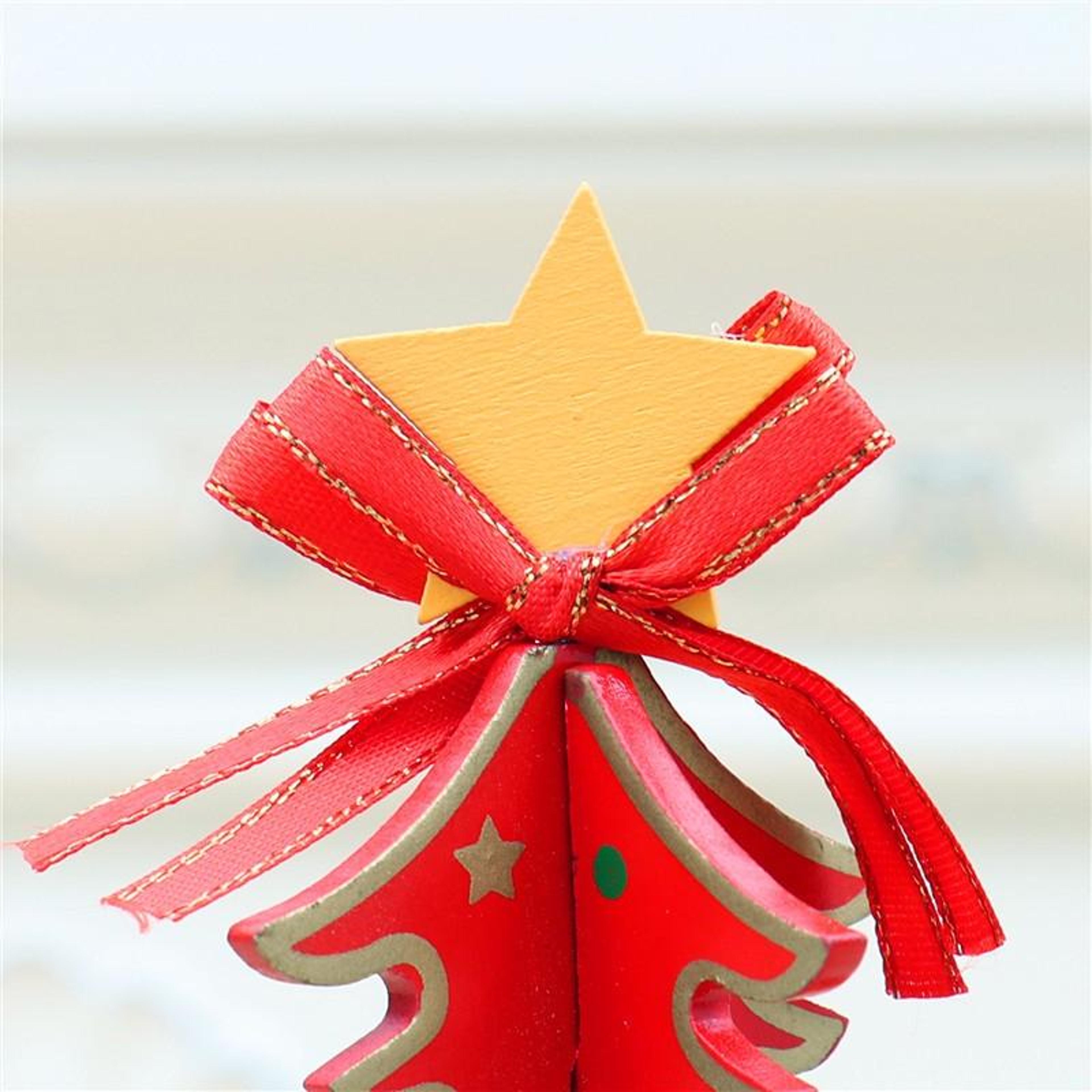 Christmas Tree Wooden Christmas Decoration Rotating Christmas Music Box Ornament 1