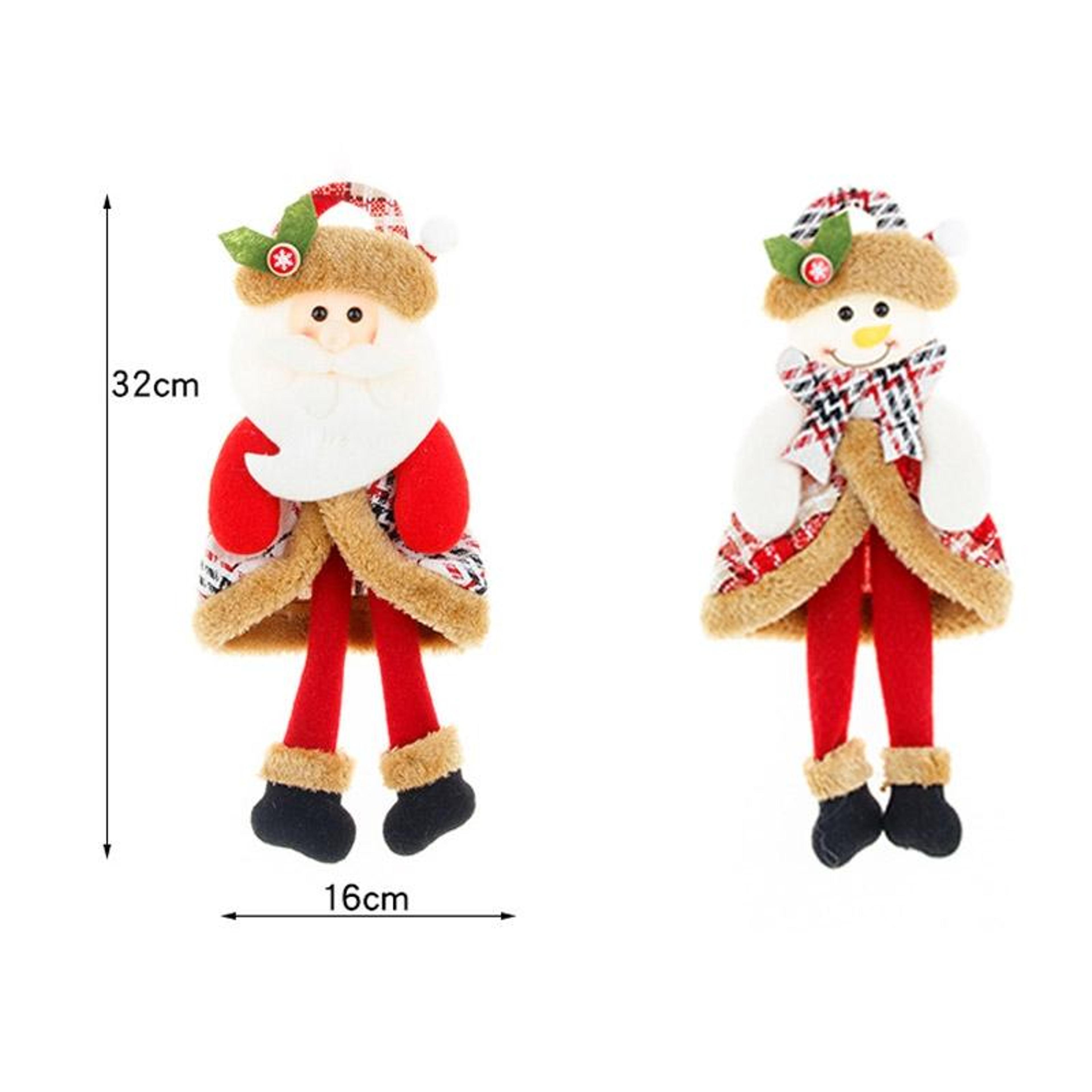 Christmas Cartoon Plush Christmas Doll Christmas Tree Ornament Hanging Decoration 3