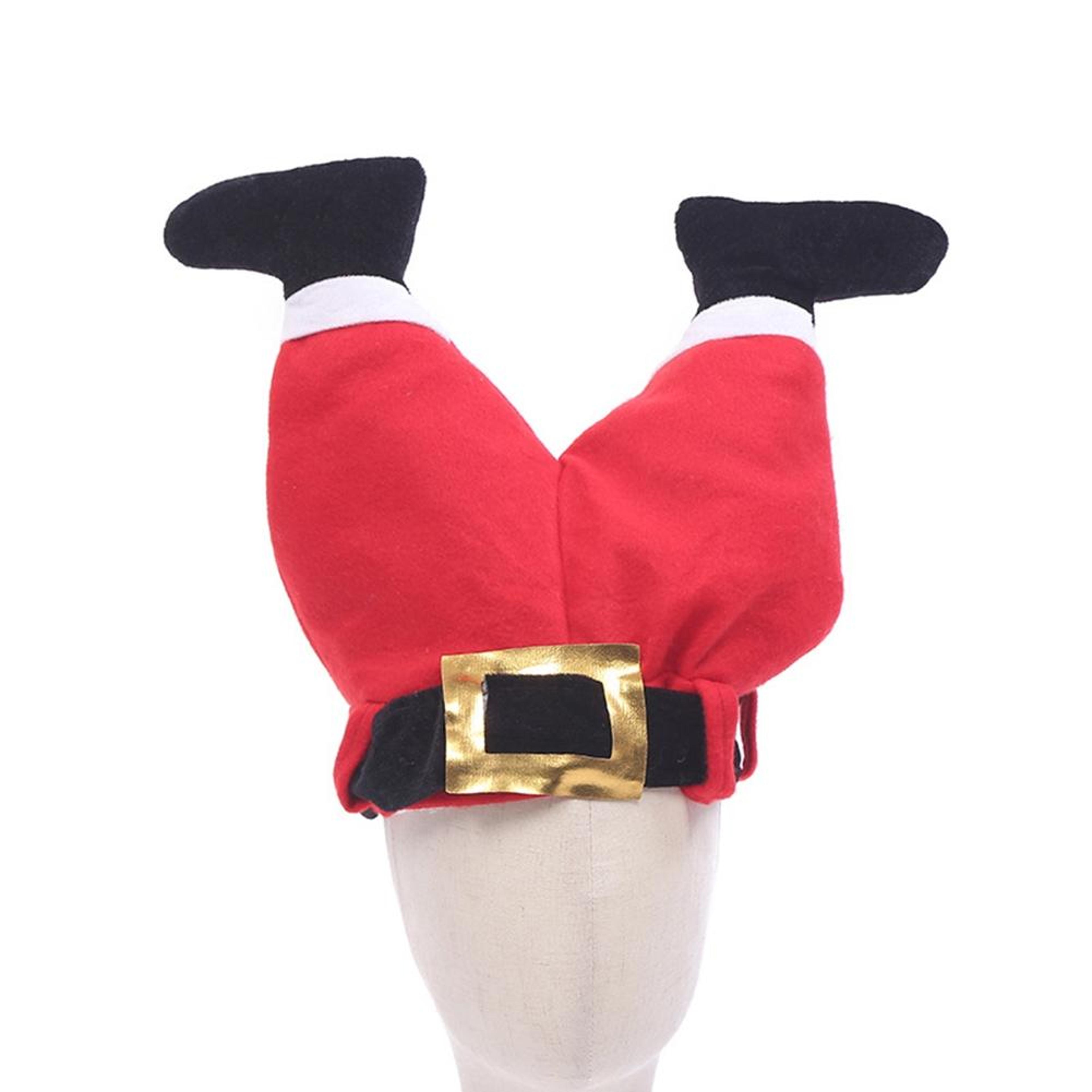 Christmas Santa Claus Leg Decoration Plush Hanging Ornament With Santa Hat For Holiday Party Decor 2