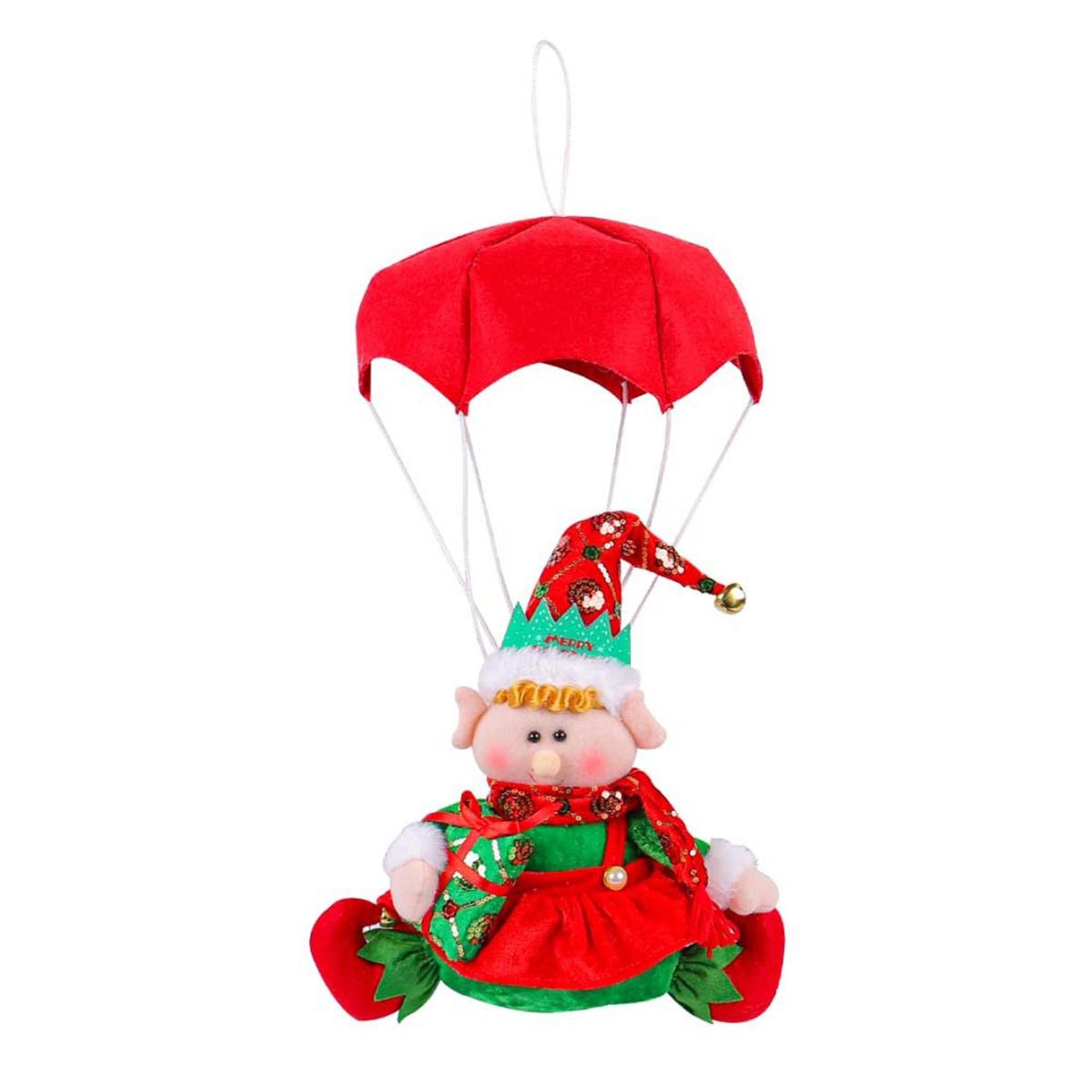 Christmas Elf Parachute Hanging Decoration Plush Ornament For Christmas Tree  Holiday Home Decor 5