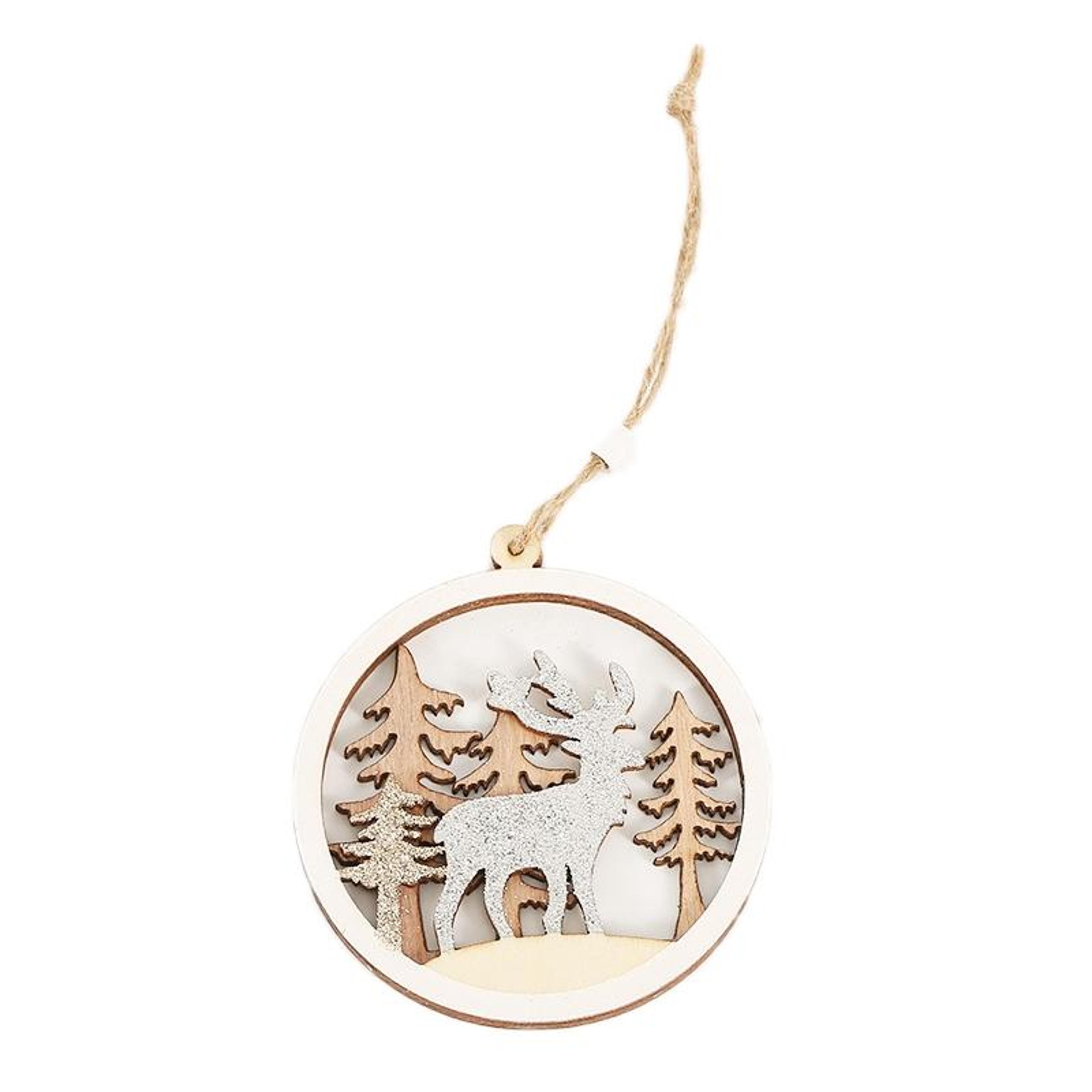 Rustic Wooden Christmas Ornaments Hanging Pendants For Christmas Tree  Holiday Home Decor 6