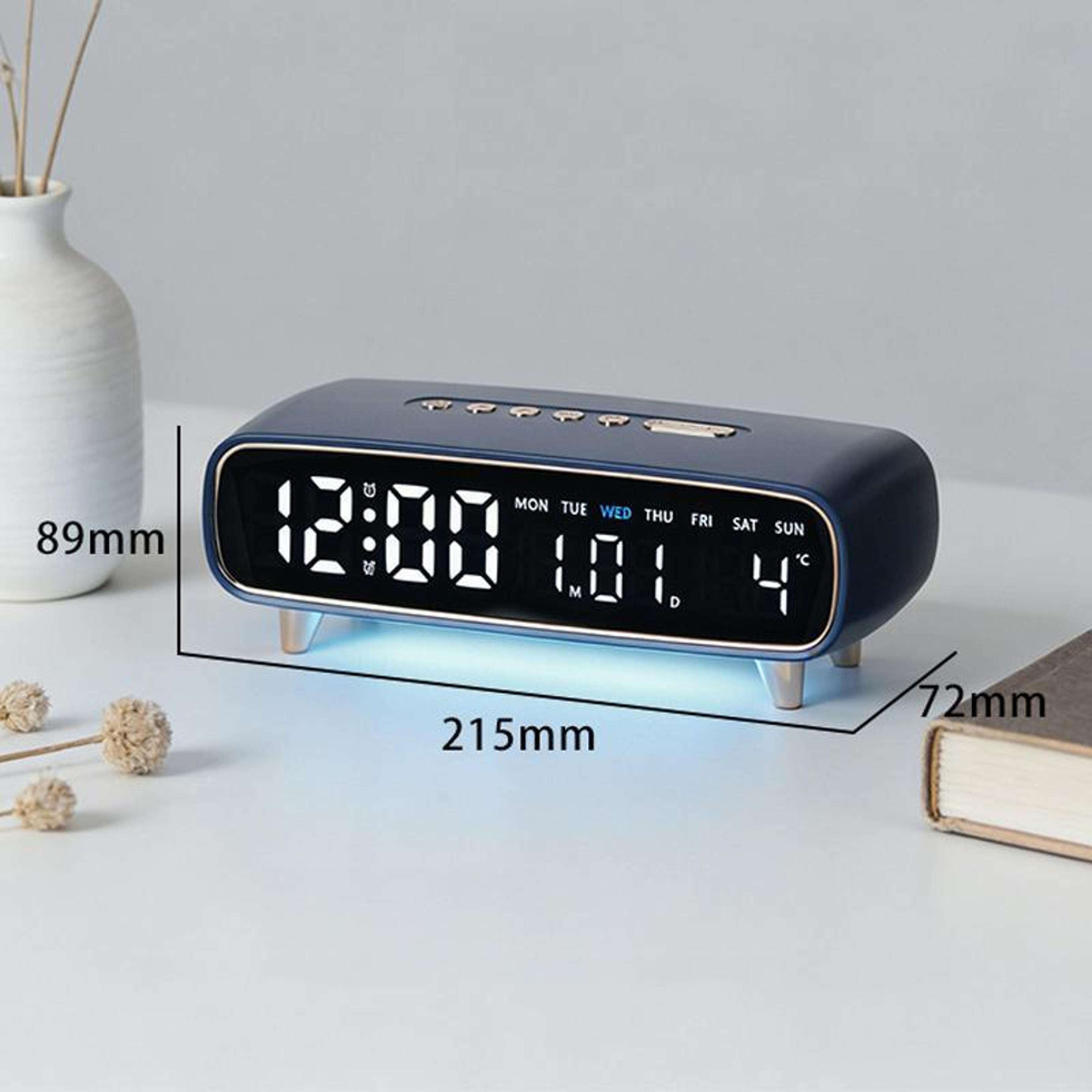 LED Digital Alarm Clock With Night Light Dual Alarm USB Output  Temperature Display 6