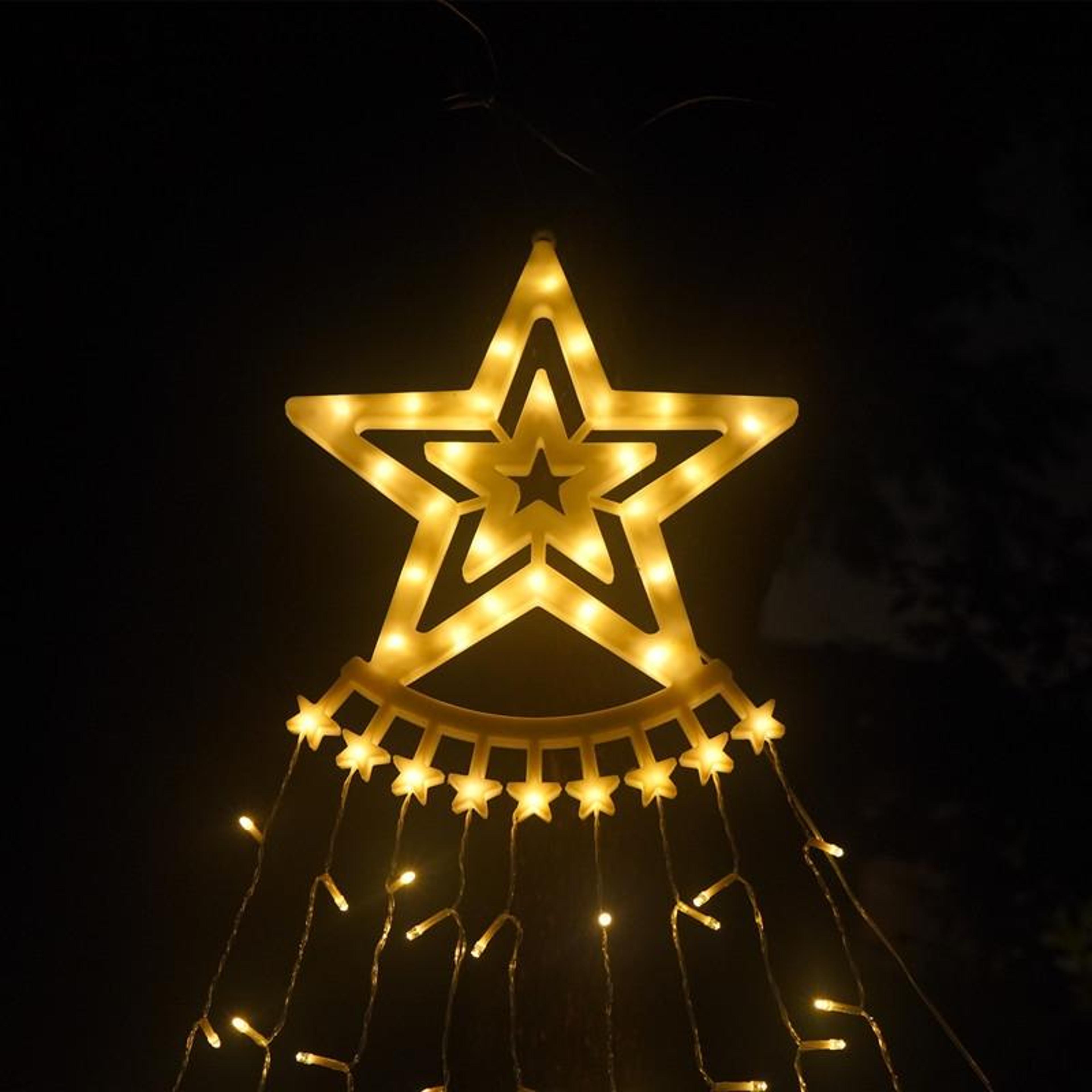 Star Waterfall String Lights Outdoor Christmas Tree Decoration IP55 Waterproof 3