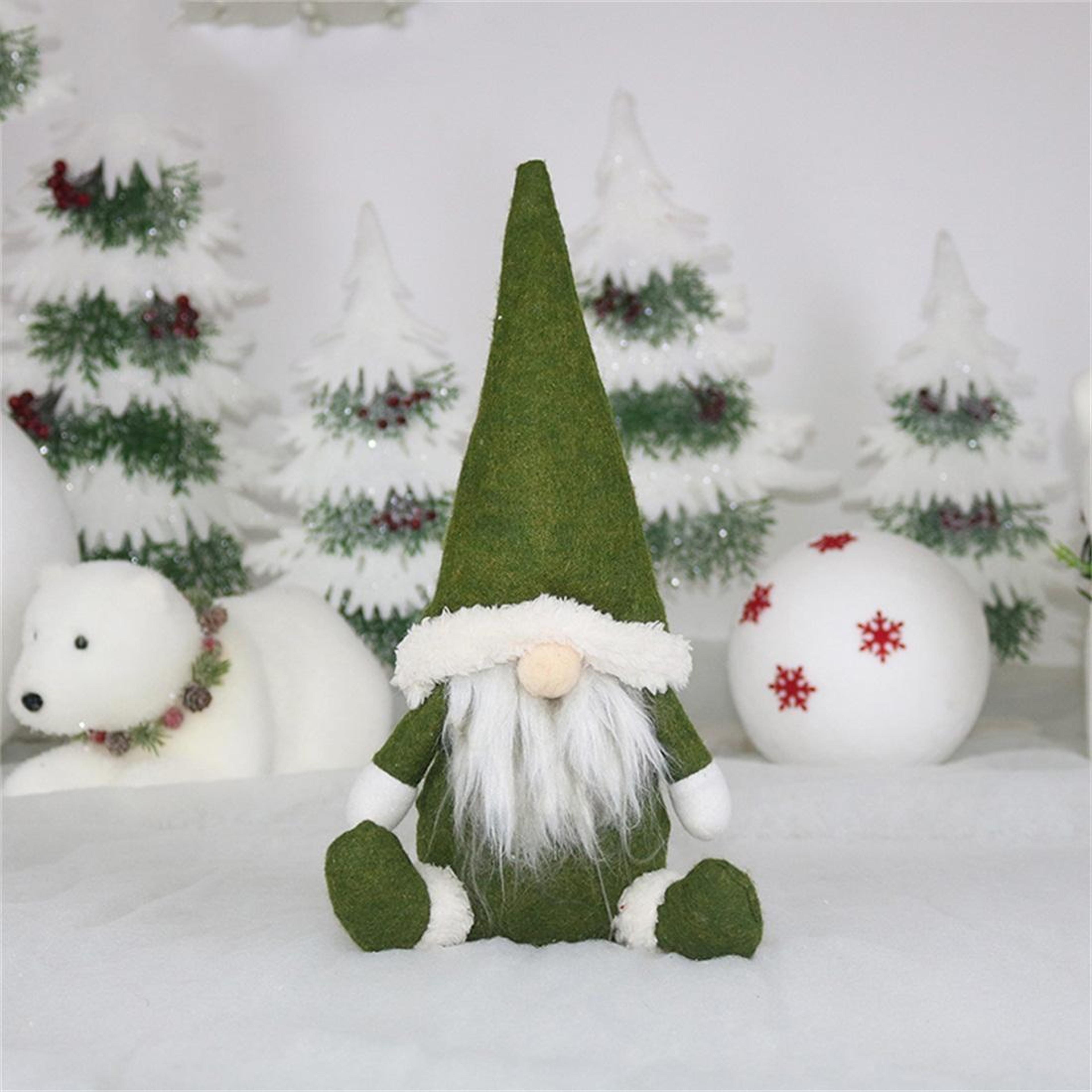 Cozy Christmas Gnome Decoration Faceless Plush Window Ornament 4