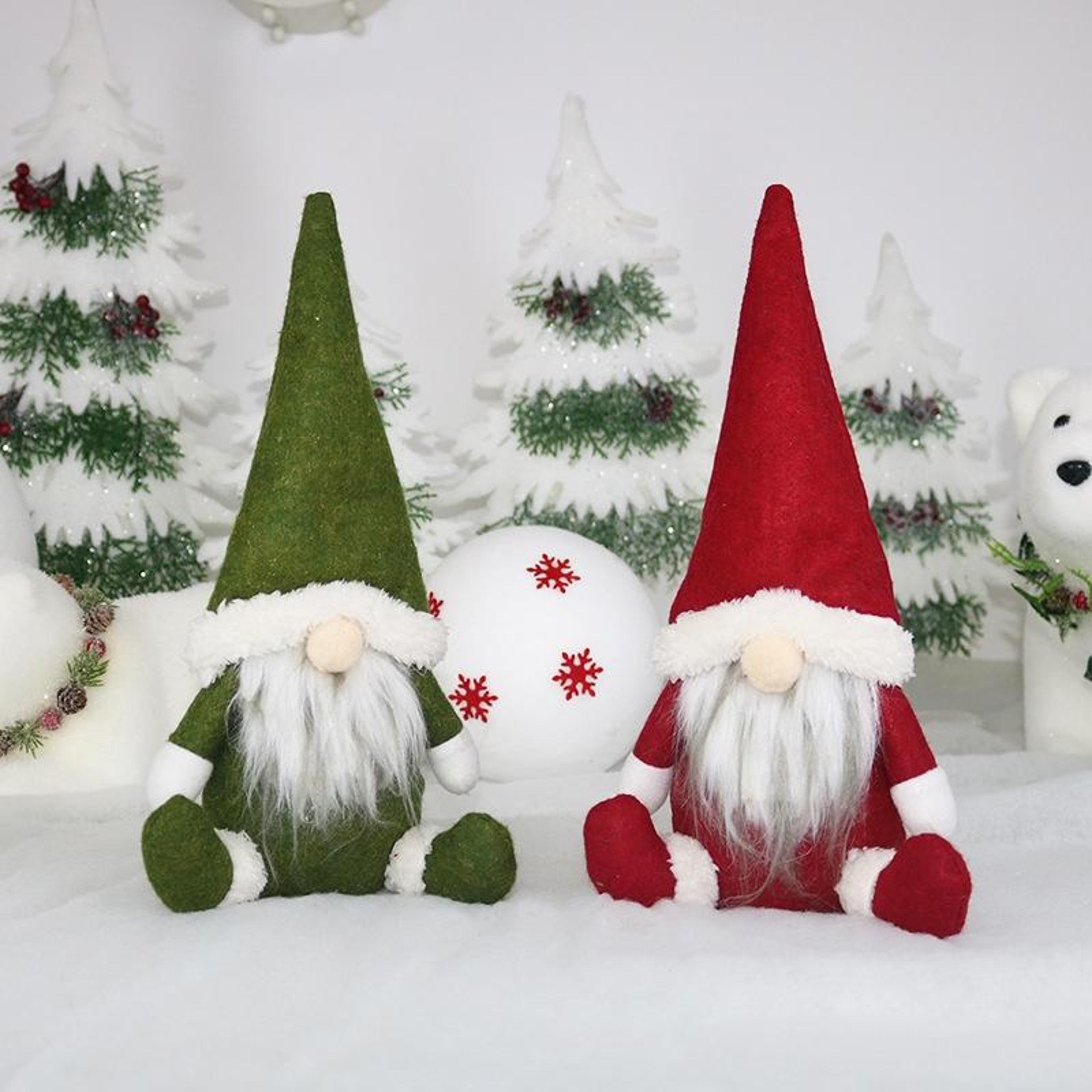 Cozy Christmas Gnome Decoration Faceless Plush Window Ornament 1