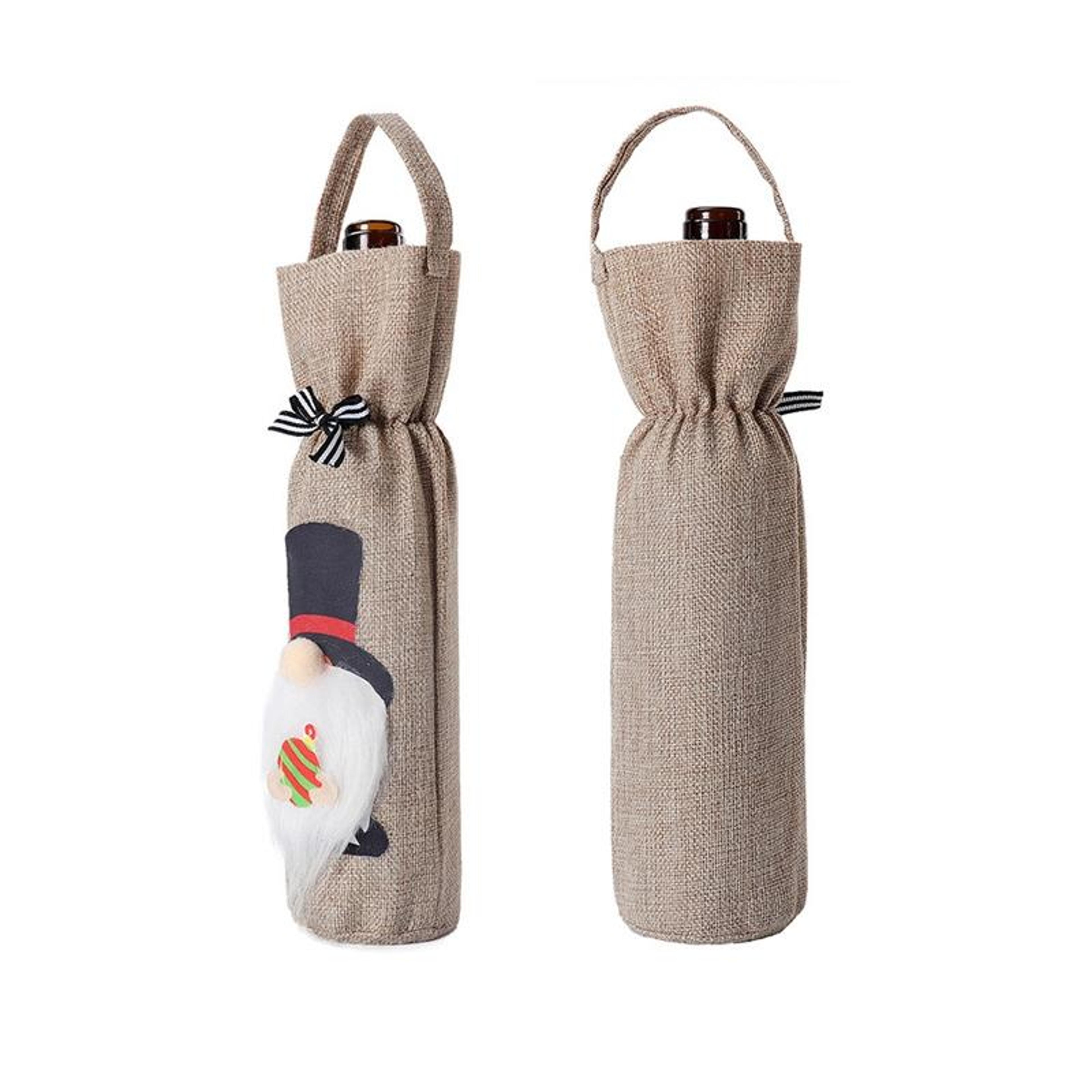 Festive Christmas Wine Bottle Bag Cloth Wine Bottle Cover For Holiday Gifts And Table Decor 3