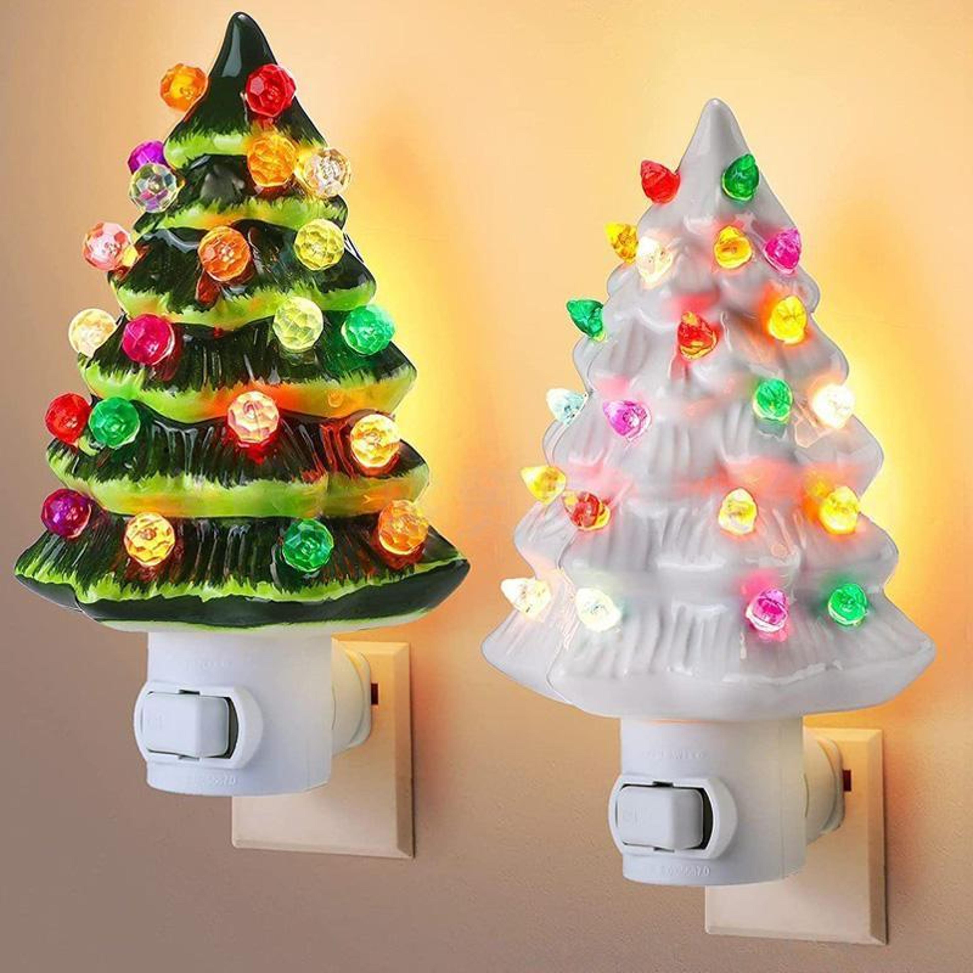 Christmas Tree Night Light Plug In Holiday Decorative Light 2