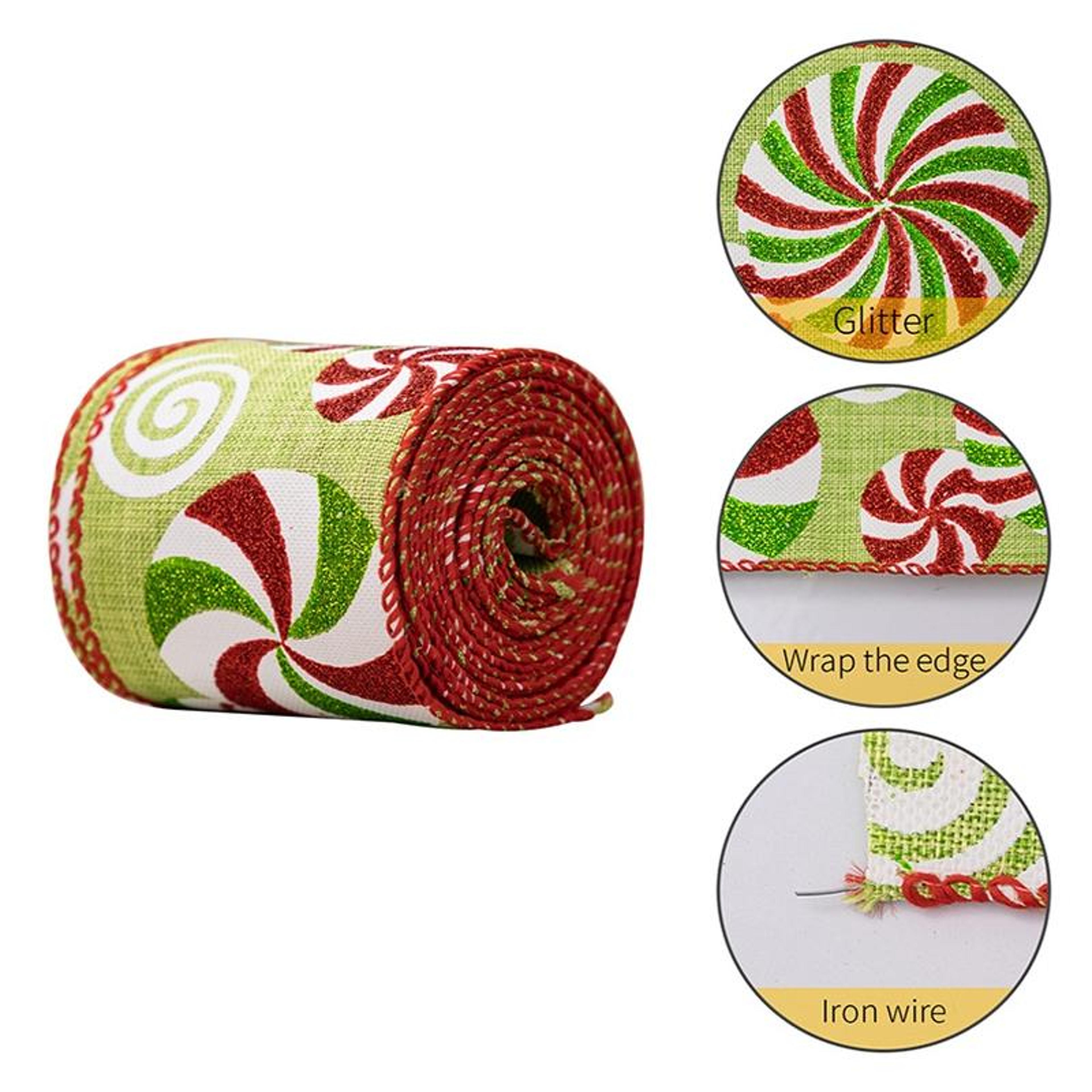 Colorful Christmas Ribbon For Gift Wrapping DIY Bows And Christmas Tree Decorations 3