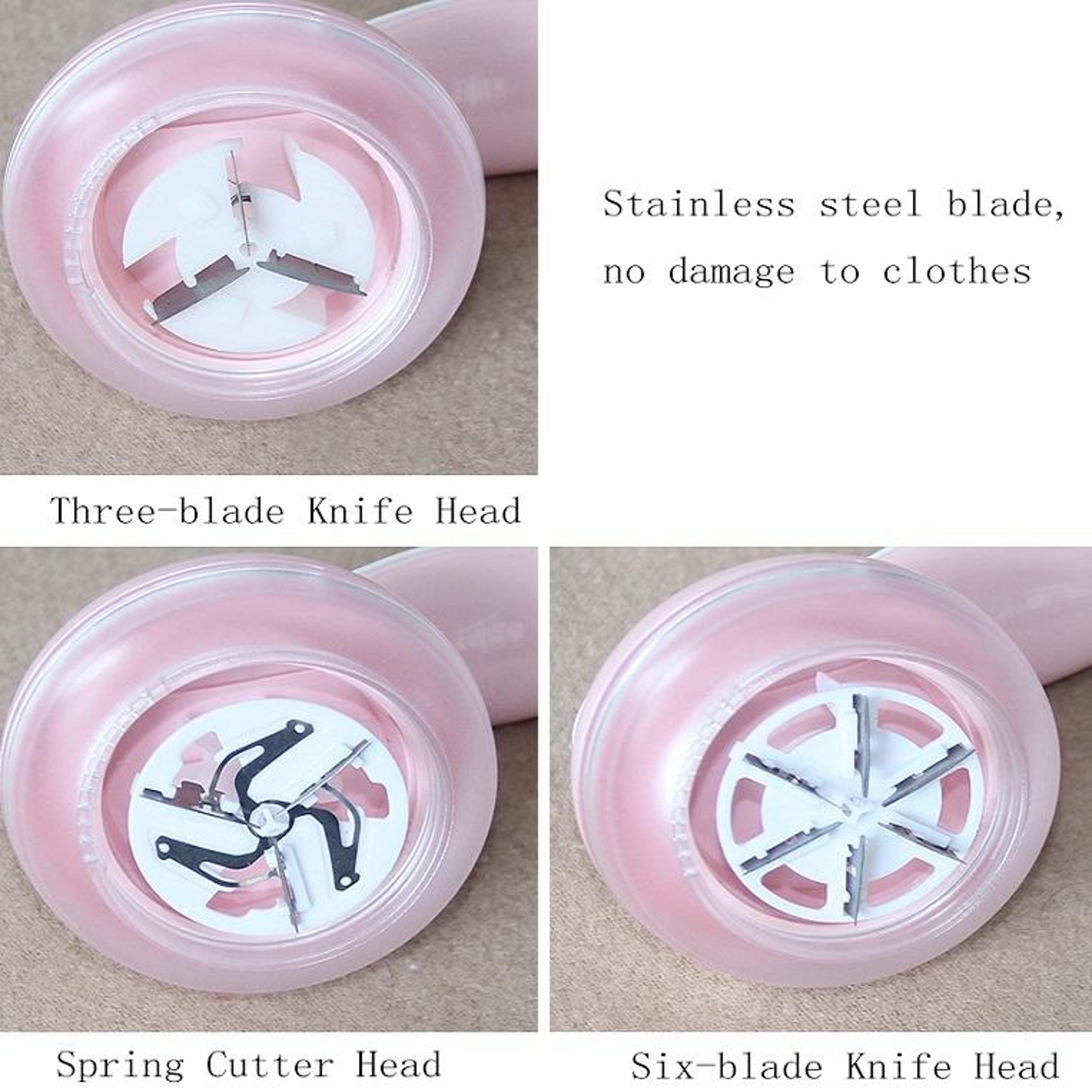 Rechargeable Fabric Shaver And Lint Remover For Clothes With 3 Blade Head Pink 2