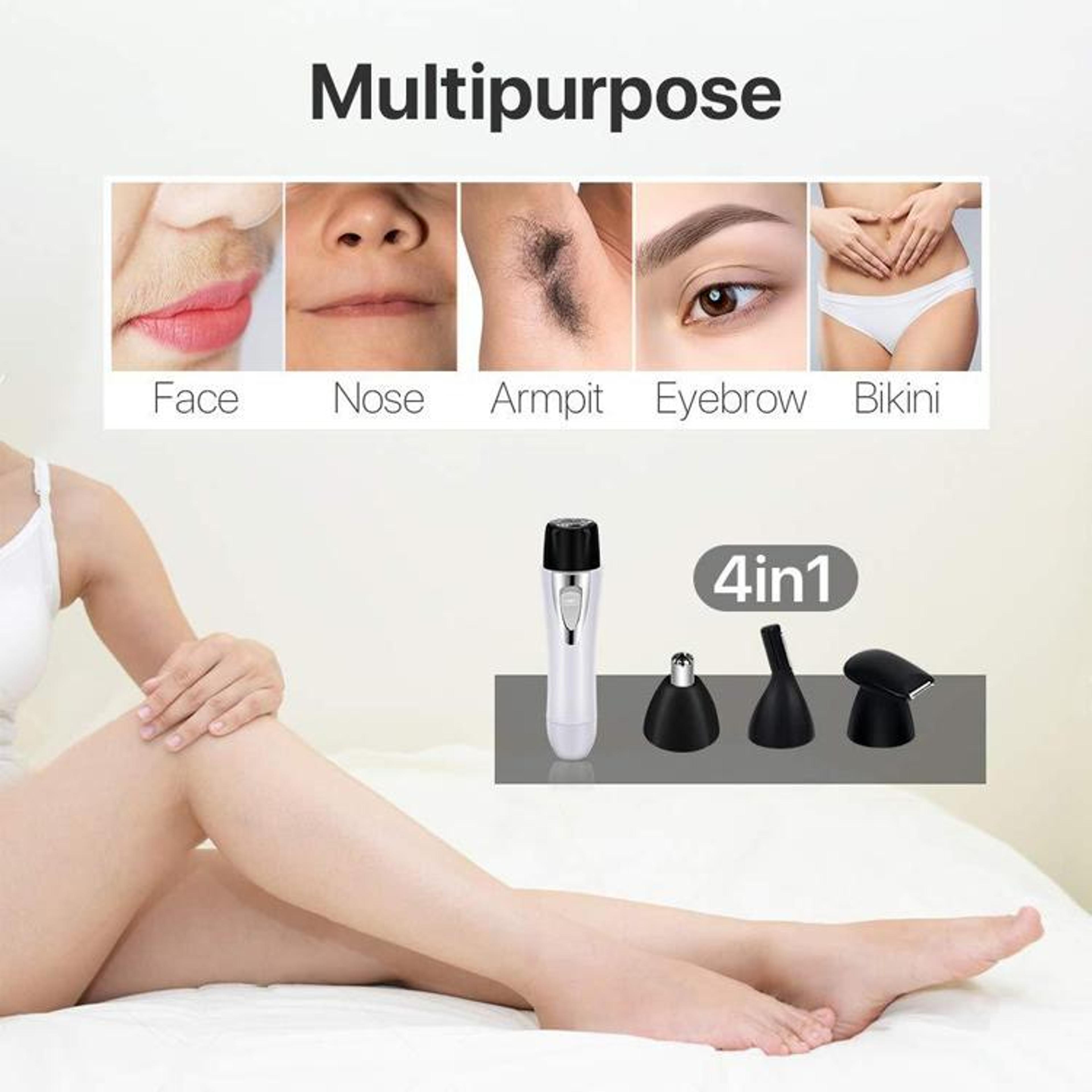 4 In 1 USB Rechargeable Shaver Nose Hair Trimmer And Eyebrow Grooming Kit 4