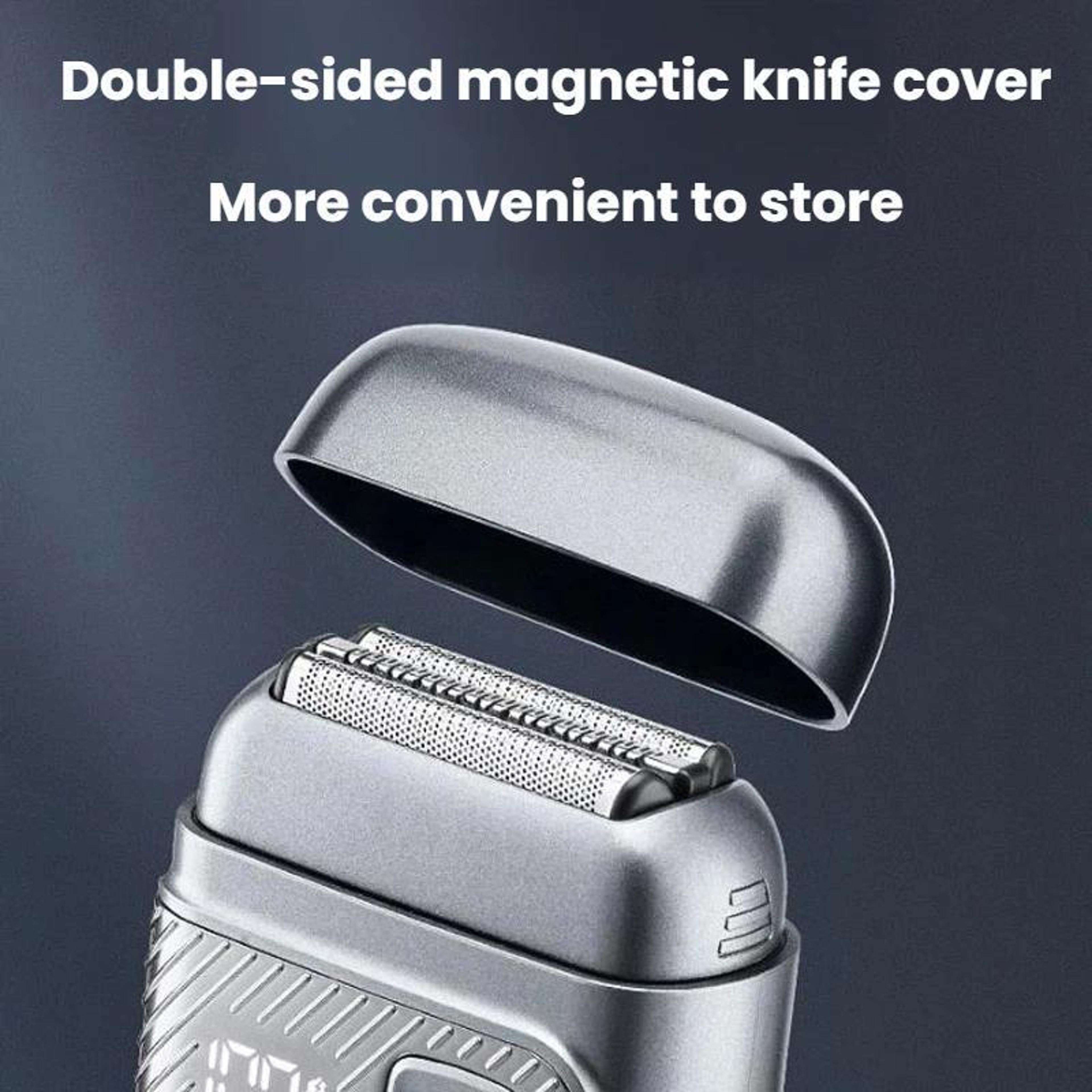 3 Blade Electric Shaver For Men IPX6 Waterproof USB C Razor With LCD Display 4