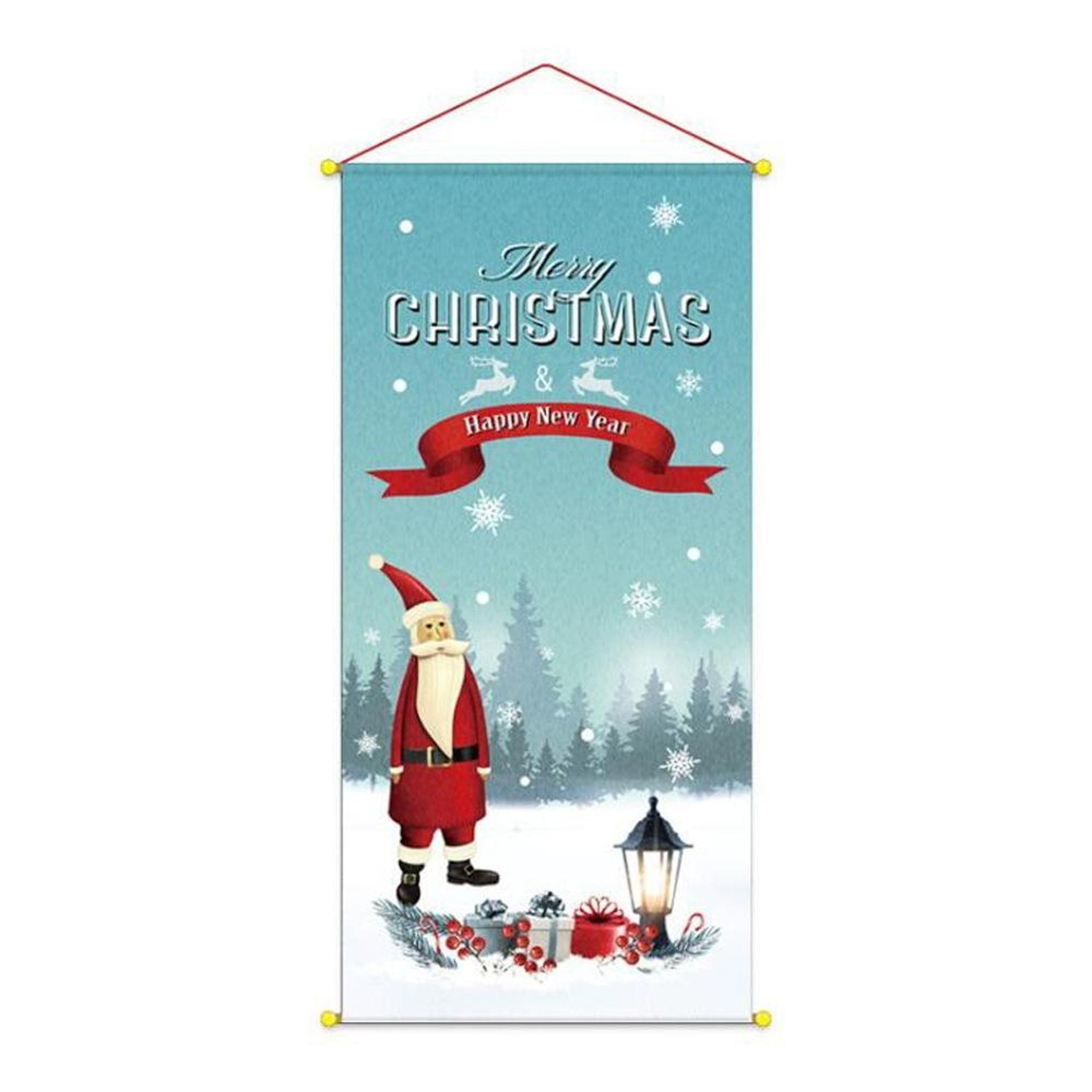 Festive Cloth Christmas Poster For Holiday Party And Commercial Christmas Decorations 4