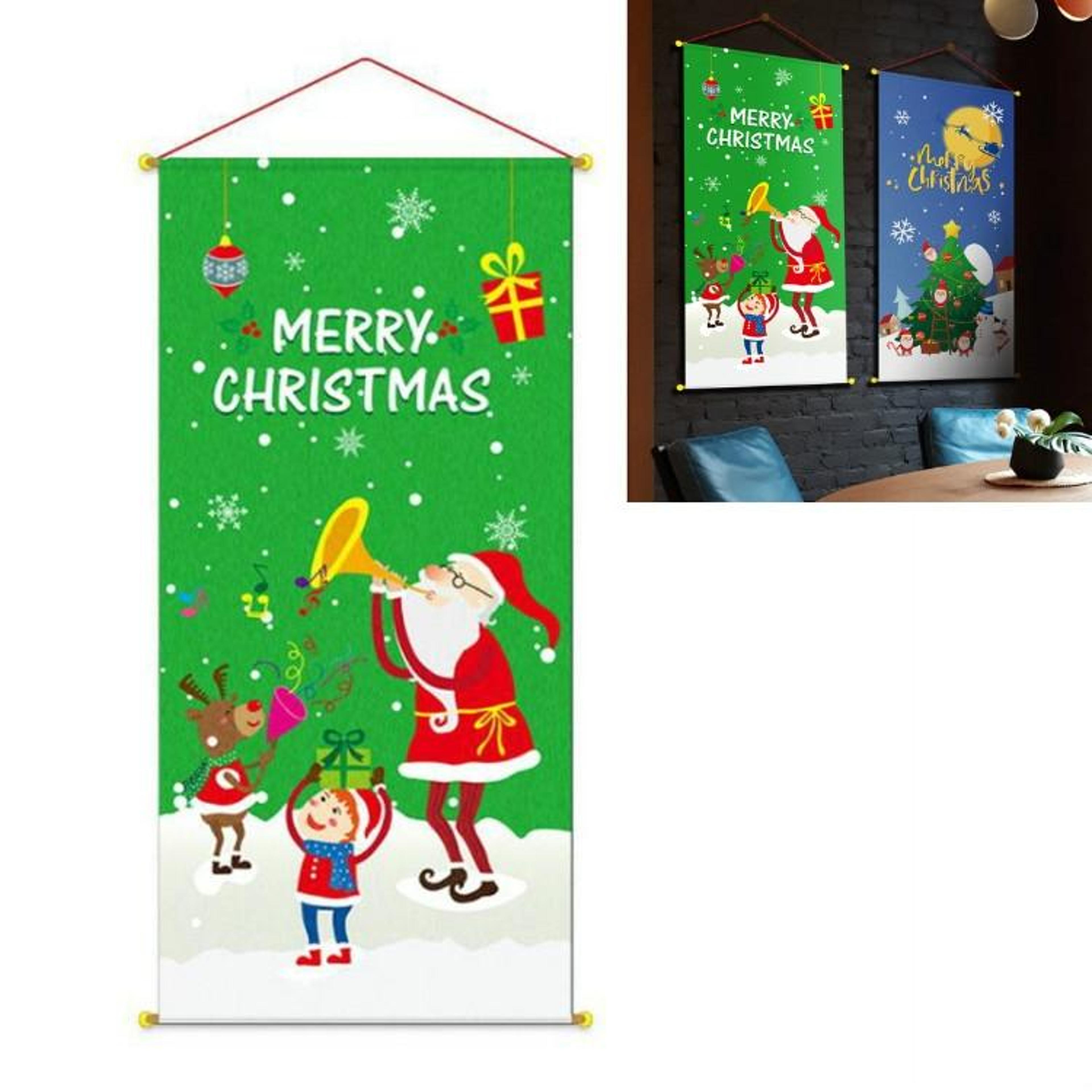 Festive Cloth Christmas Poster For Holiday Party And Commercial Christmas Decorations 6