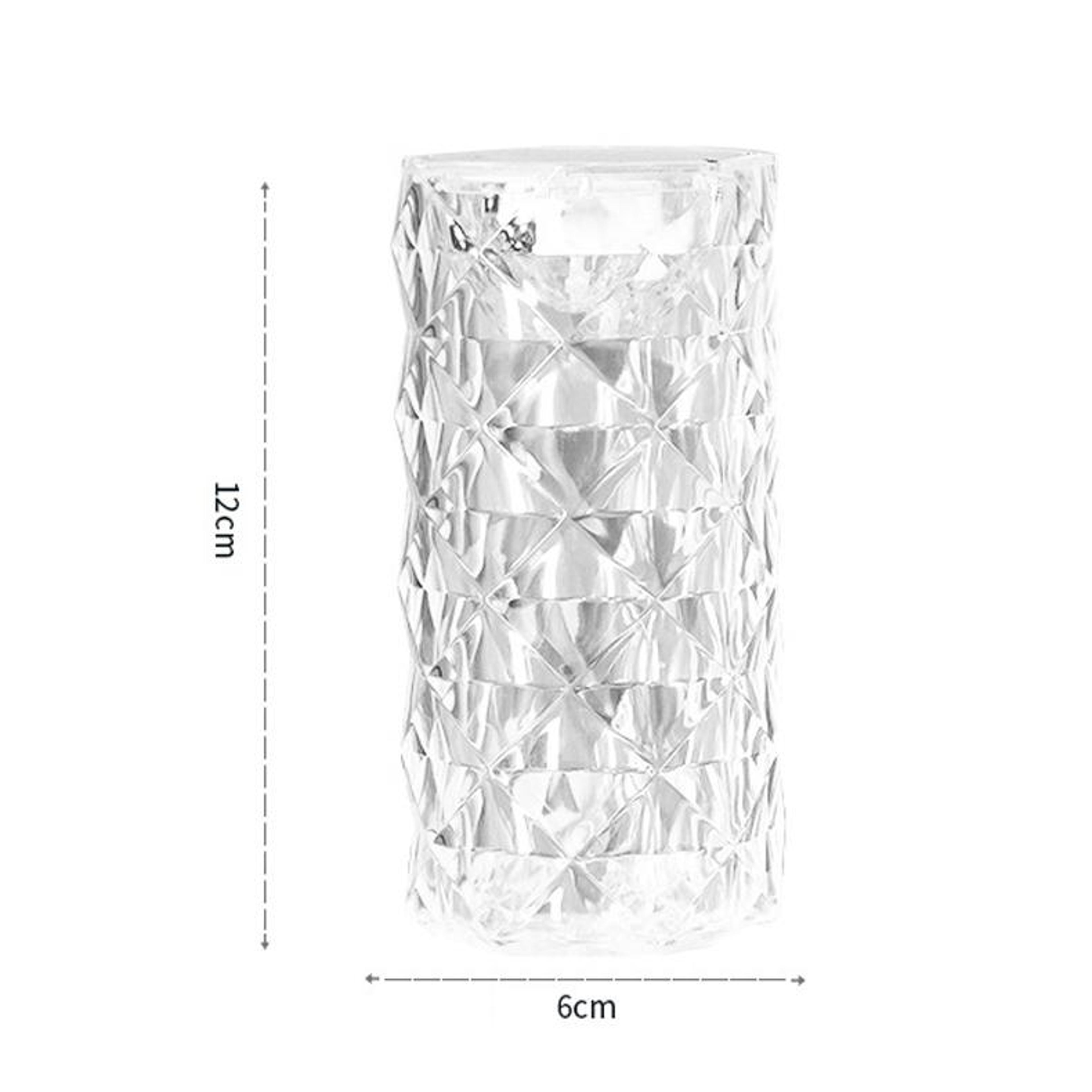 2 PCS Crystal Rose Lamp With Soft Rose Projection Bedside Ambient Night Light 2